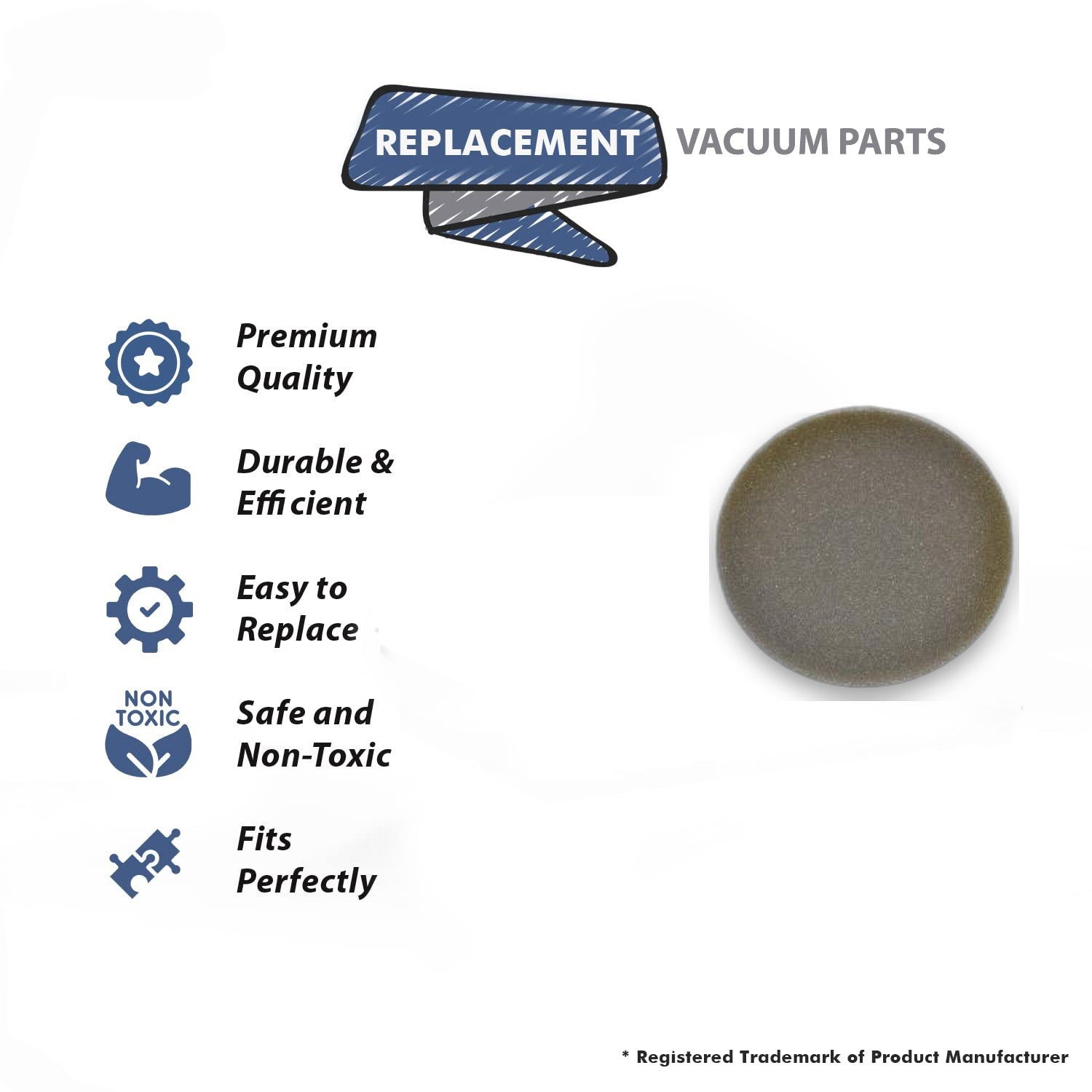 Topvacuumparts Replacement Filter for Eureka 3670M Canister Vacuum, Compatible with Models 3670M, 3680, 3670G,3670H Series vac (4 Filters)