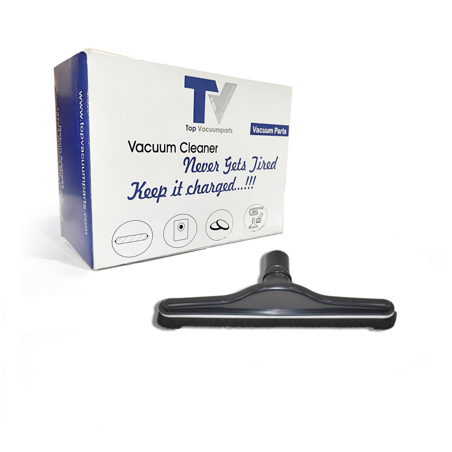 Topvacuumparts 14 inch 1 1/2 in Vacuum Floor Brush Replacement For Royal Commercial RY4001, Black