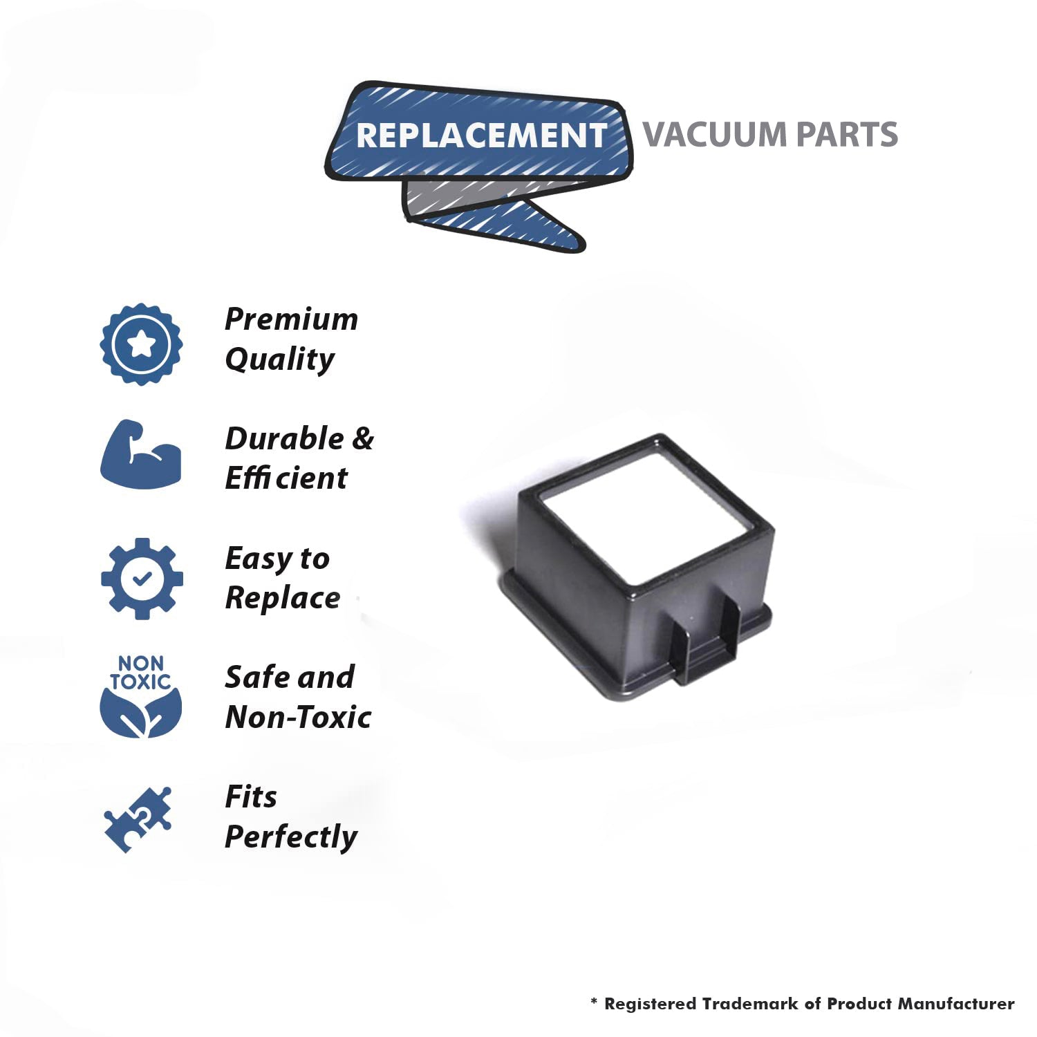 Topvacuumparts Replacement Part For Dirt Devil UD20005, UD20010 Vacuum Cleaner F43 Hepa Filter # Compare to Part 2PY1105000