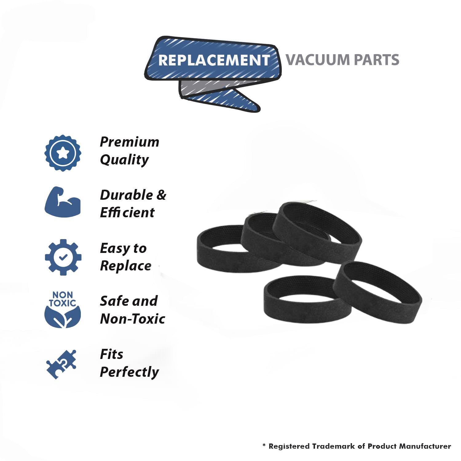 Topvacuumparts Replacement Belts 301291 for Kirby Avalir, Sentria, Heritage 2, Diamond Edition, Generation G3 G4 # compare to parts 301291