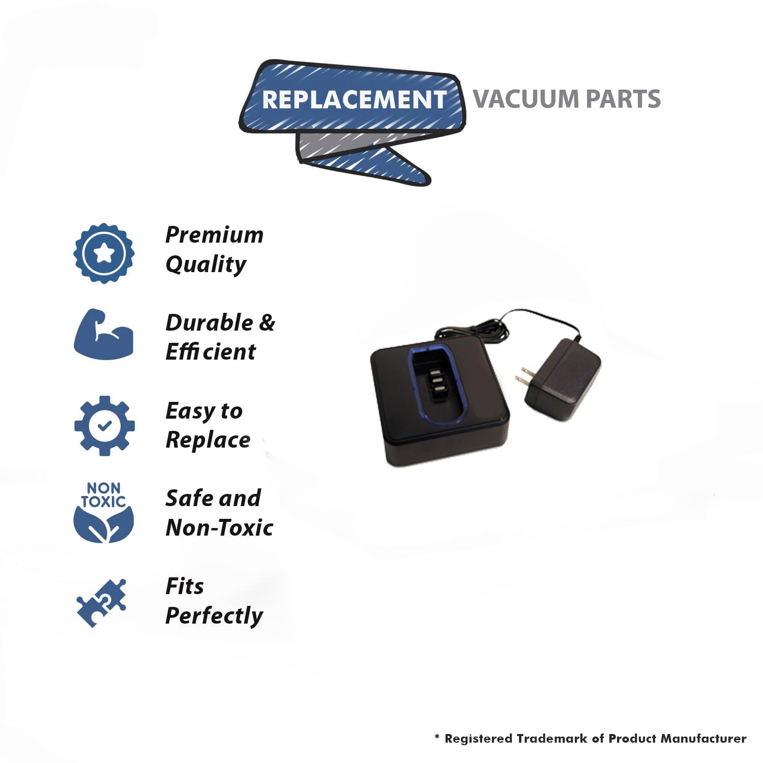 Topvacuumparts Replacement Part For Hoover BH50010, BH50015, BH50030 and BH50005 Vacuum Cleaner Charger