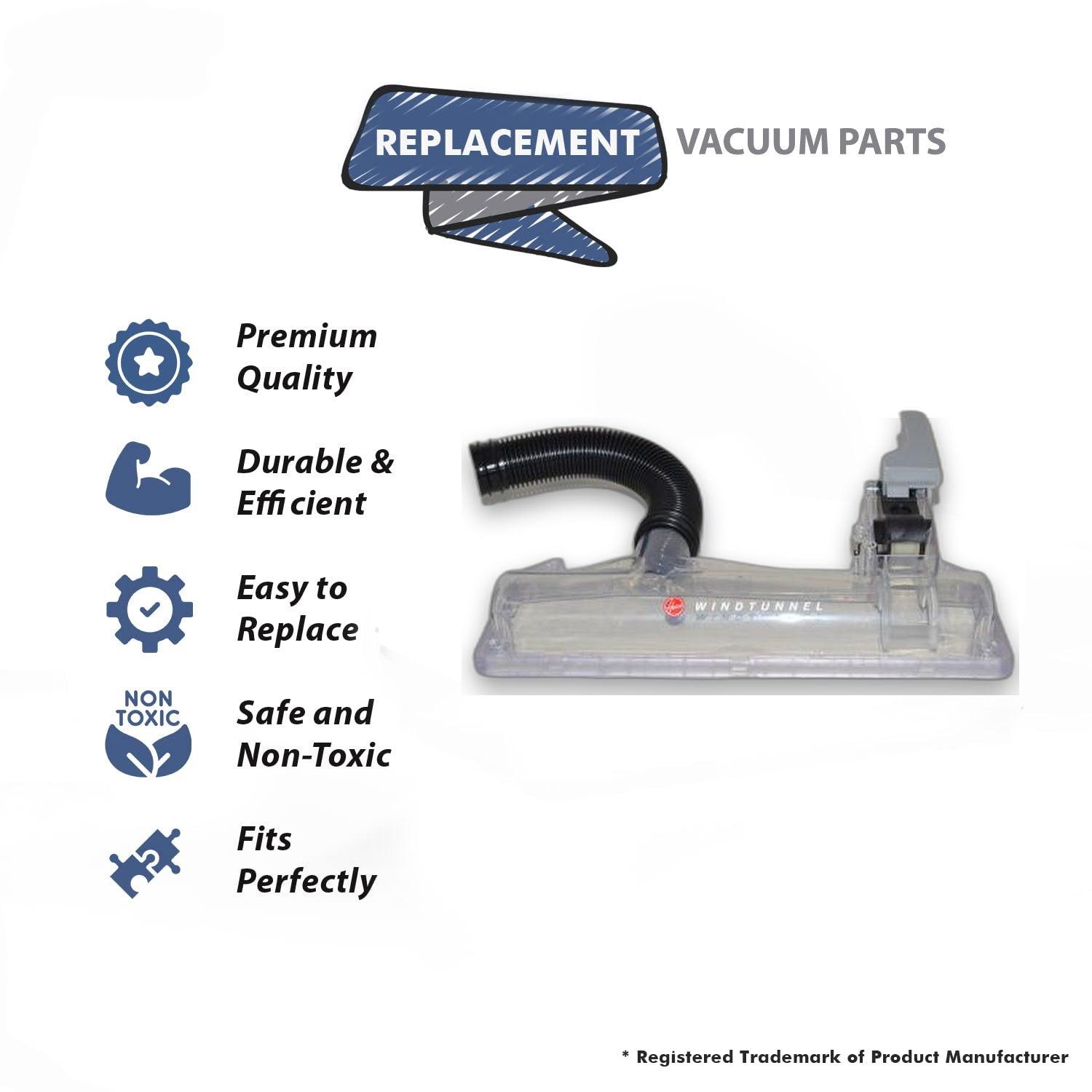 Topvacuumparts Replacement Part For Hoover UH70202 Windtunnel-T Vacuum Cleaner Nozzle Housing with Hose # compare to part 303828001