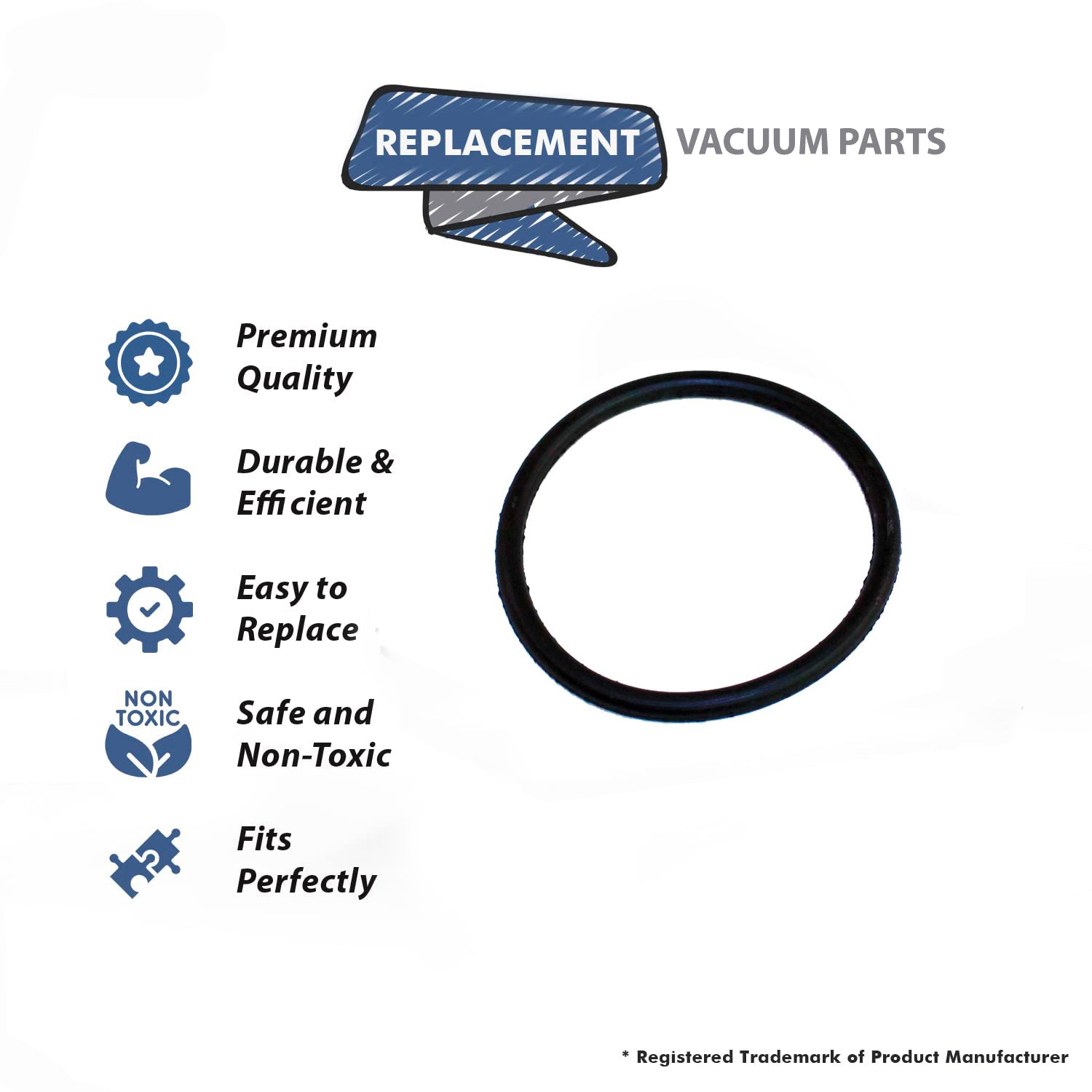 Topvacuumparts For Sanitaire Commercial & Eureka Upright Vacuum Heavy Duty Round Belts (2-Pack) # compare to parts 30563B