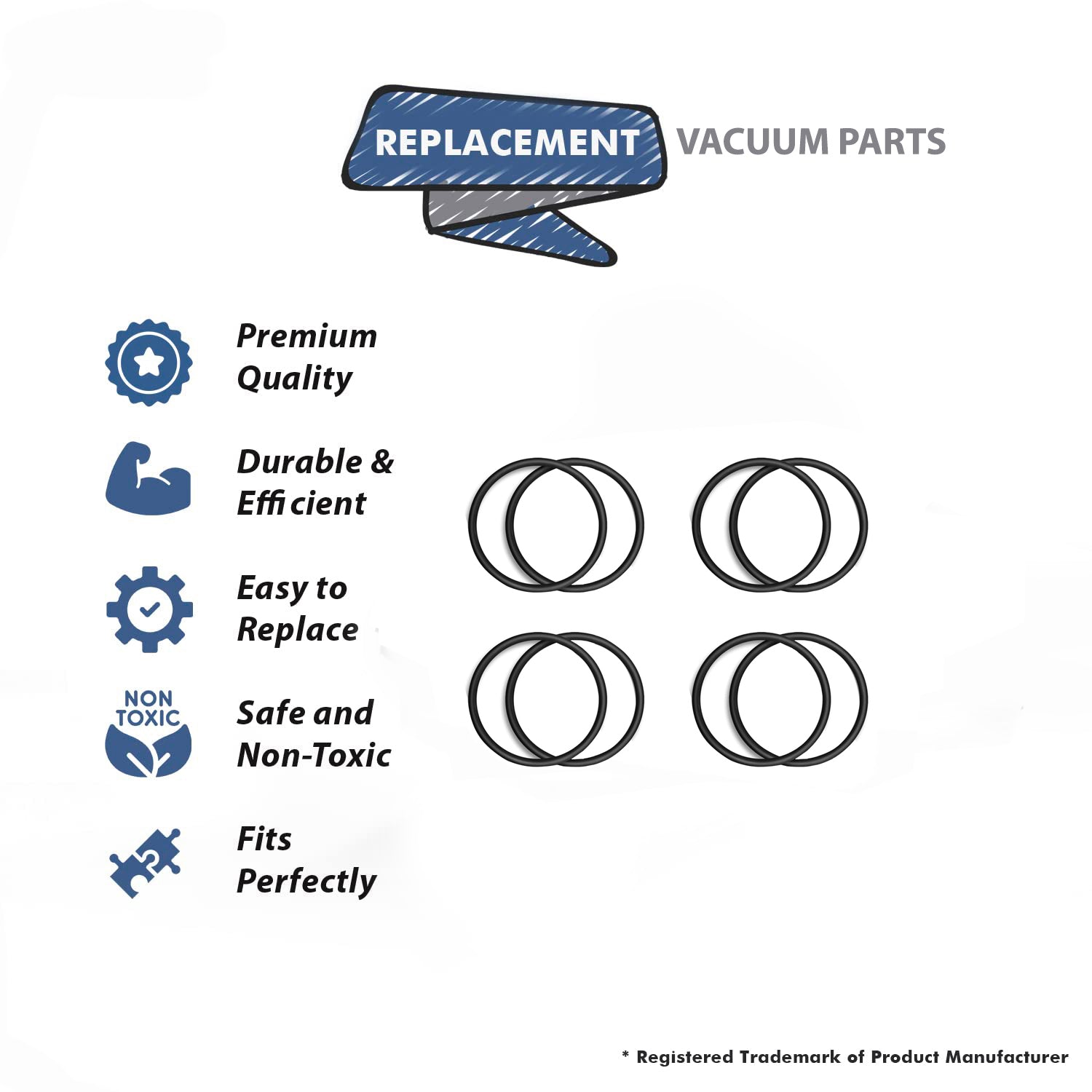 Topvacuumparts Replacement For Eureka F&G Vacuum Belts # compare to parts 30563B
