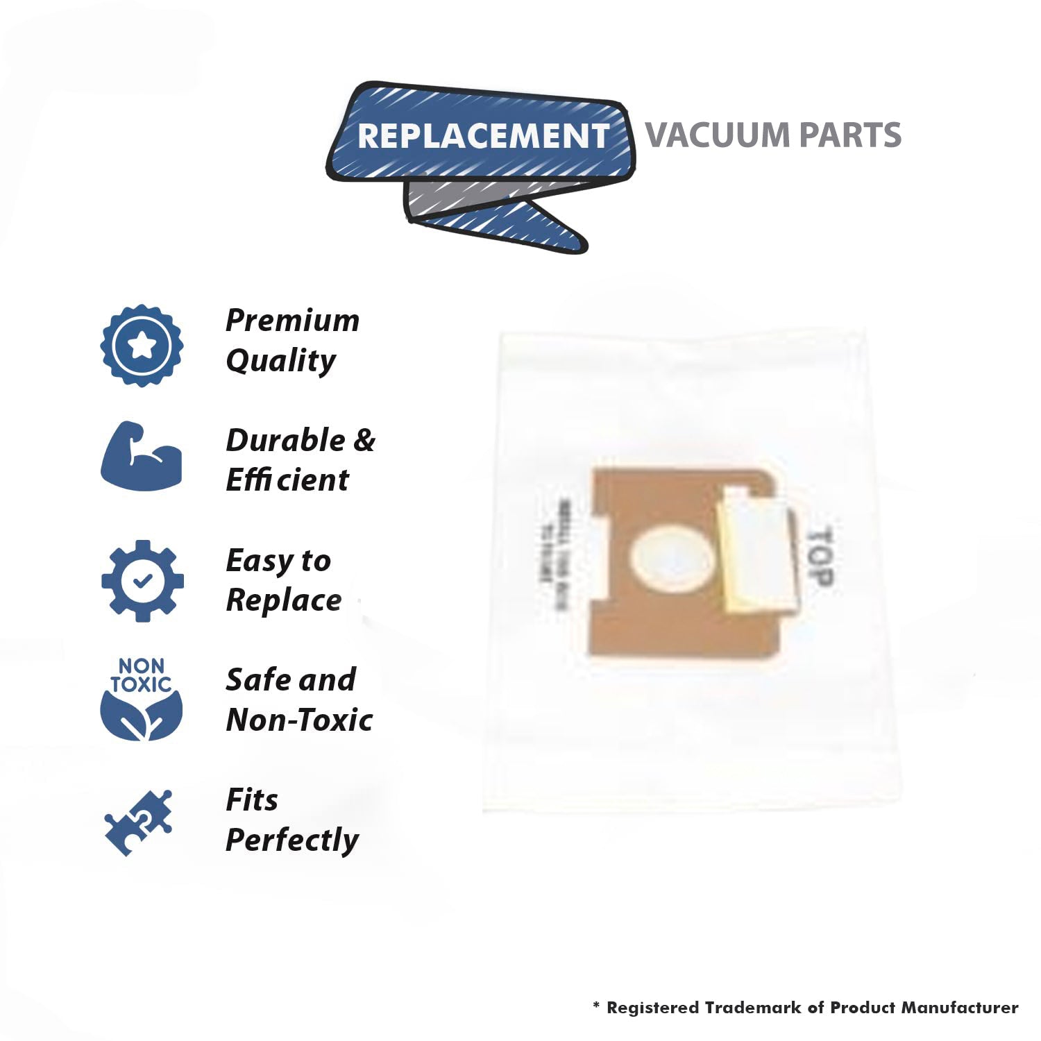 Topvacuumparts Replacement Part For Eureka CN-2 Microfiltration Vacuum Bags (2 Pack 6 Bags) # compare to parts 316