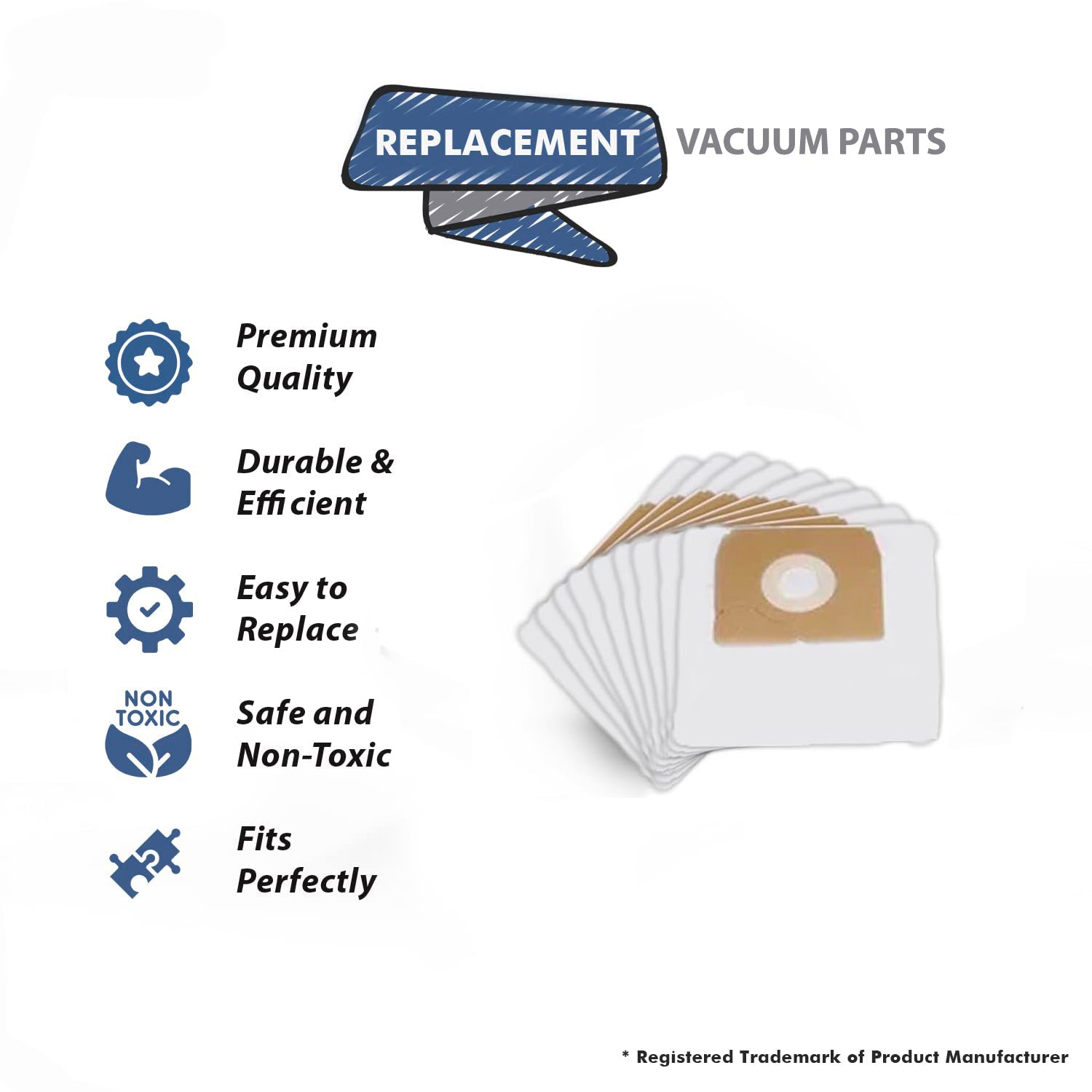Topvacuumparts Replacement Part For Eureka Style CN-4, Microlined Canister Vacuum Cleaner Paper Bags [3 Pack 9 Bags] # compare to part 68937-6