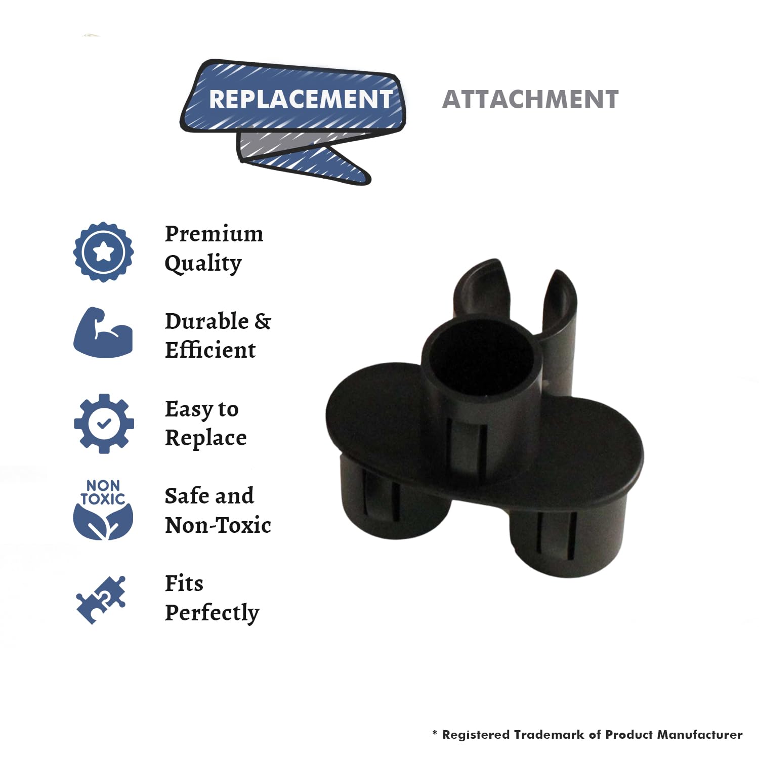 Topvacuumparts Replacement for Fit All 1 1/4 inch (1.25'') (32mm) Black Attachments Accessories Kits (3 Piece Holder) # compare to part 32-1010-66