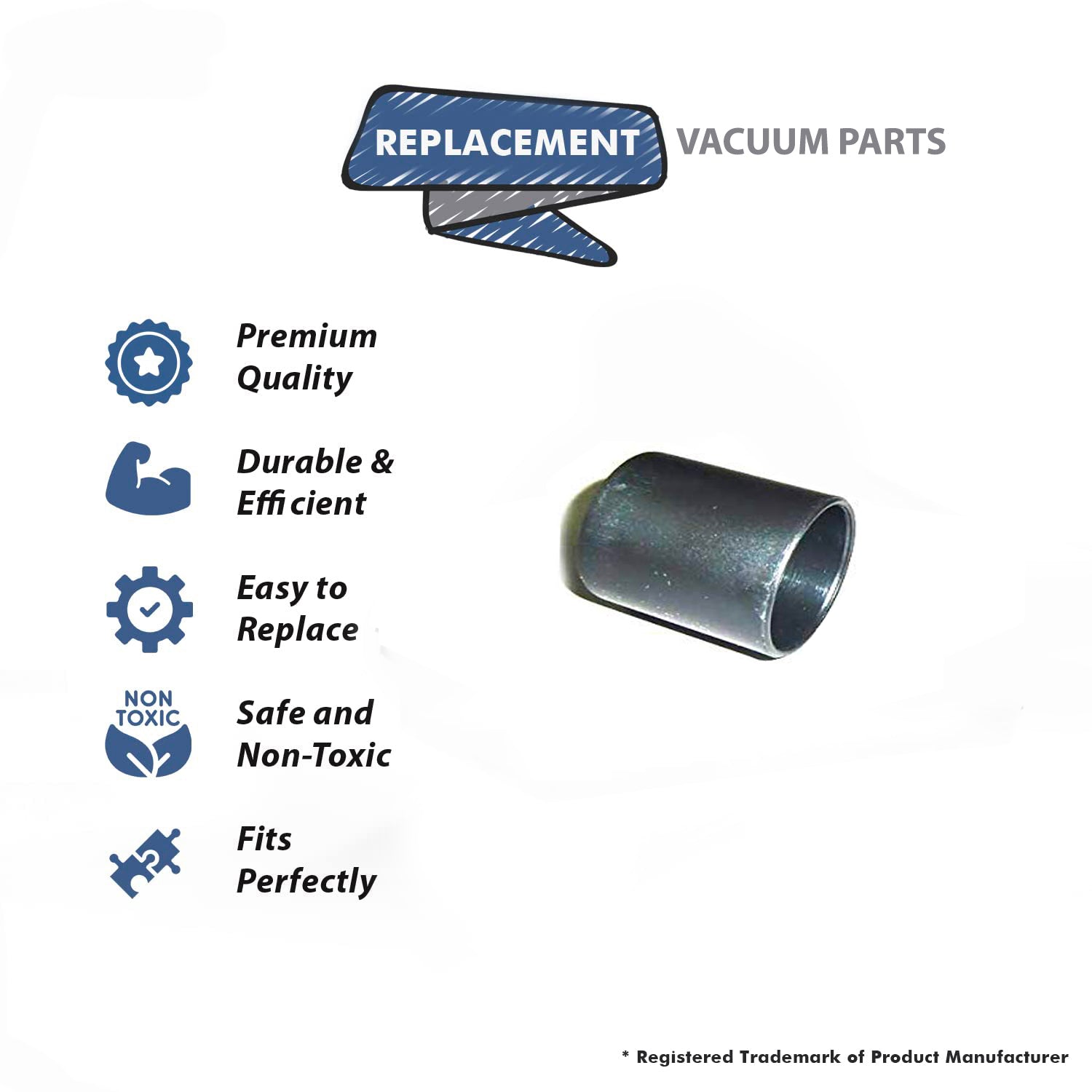 Topvacuumparts Replacement Part For Fit All Vacuum Cleaner 35MM to 32MM Black Plastic Adapter # compare to part 32-1019-61