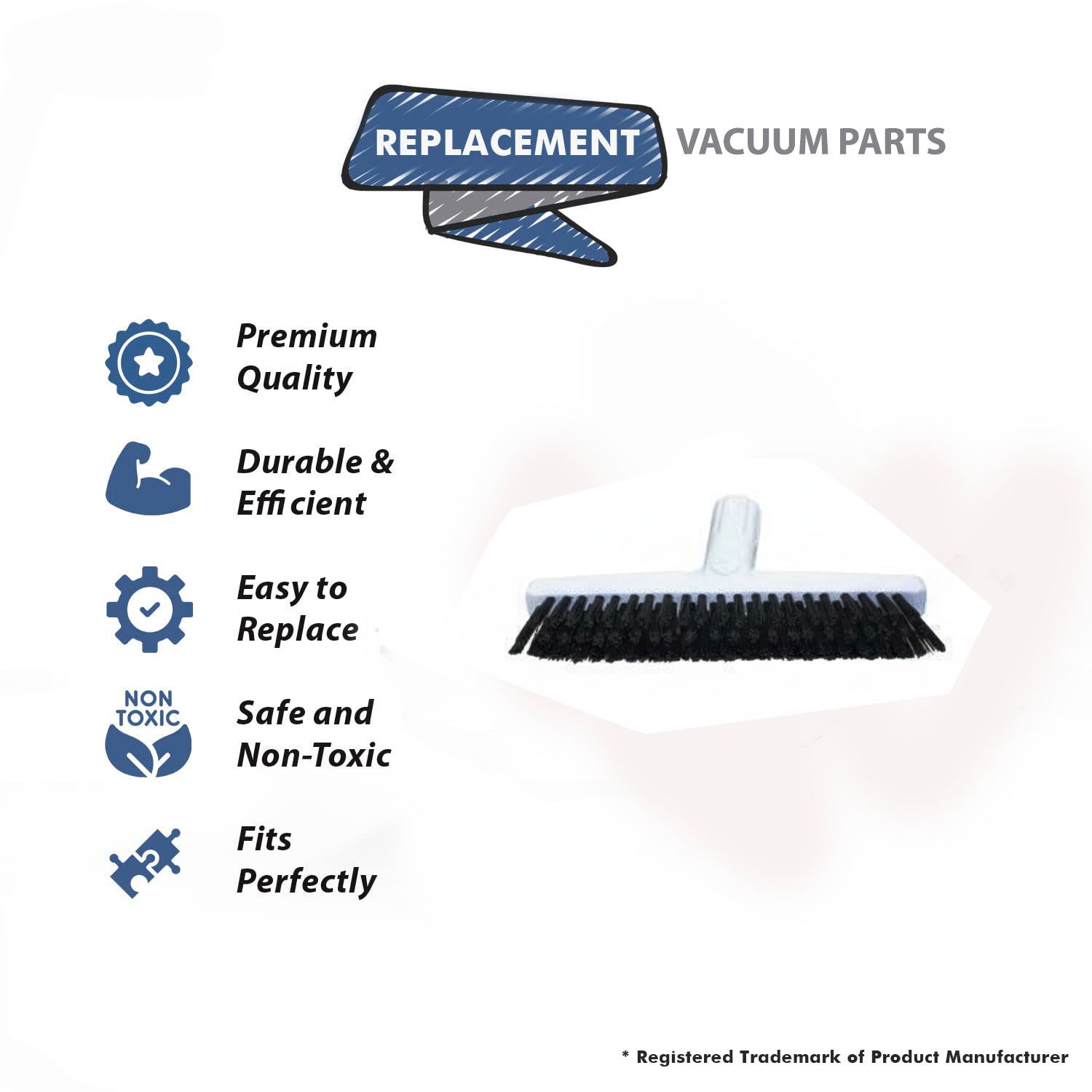 Topvacuumparts Replacement Part For Fit All Residential Vacuum Cleaner 1 1/4 Grout Brush # compare to part 32-1040-02