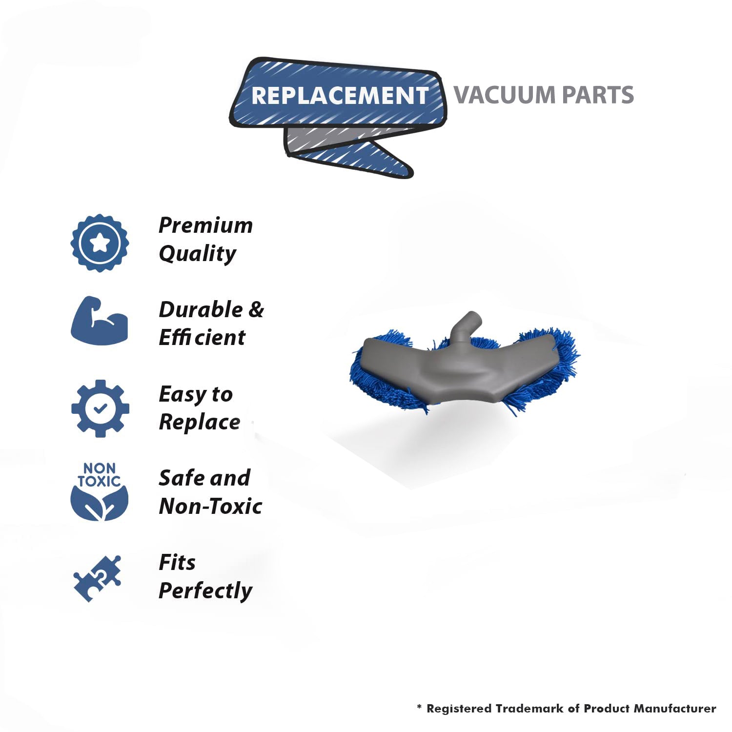 Topvacuumparts Replacement Part For Fit All Residential Central Vacuum Cleaner 1 1/4'', 16 Inch Manta Floor Tool # Compare to part 32-1526-04