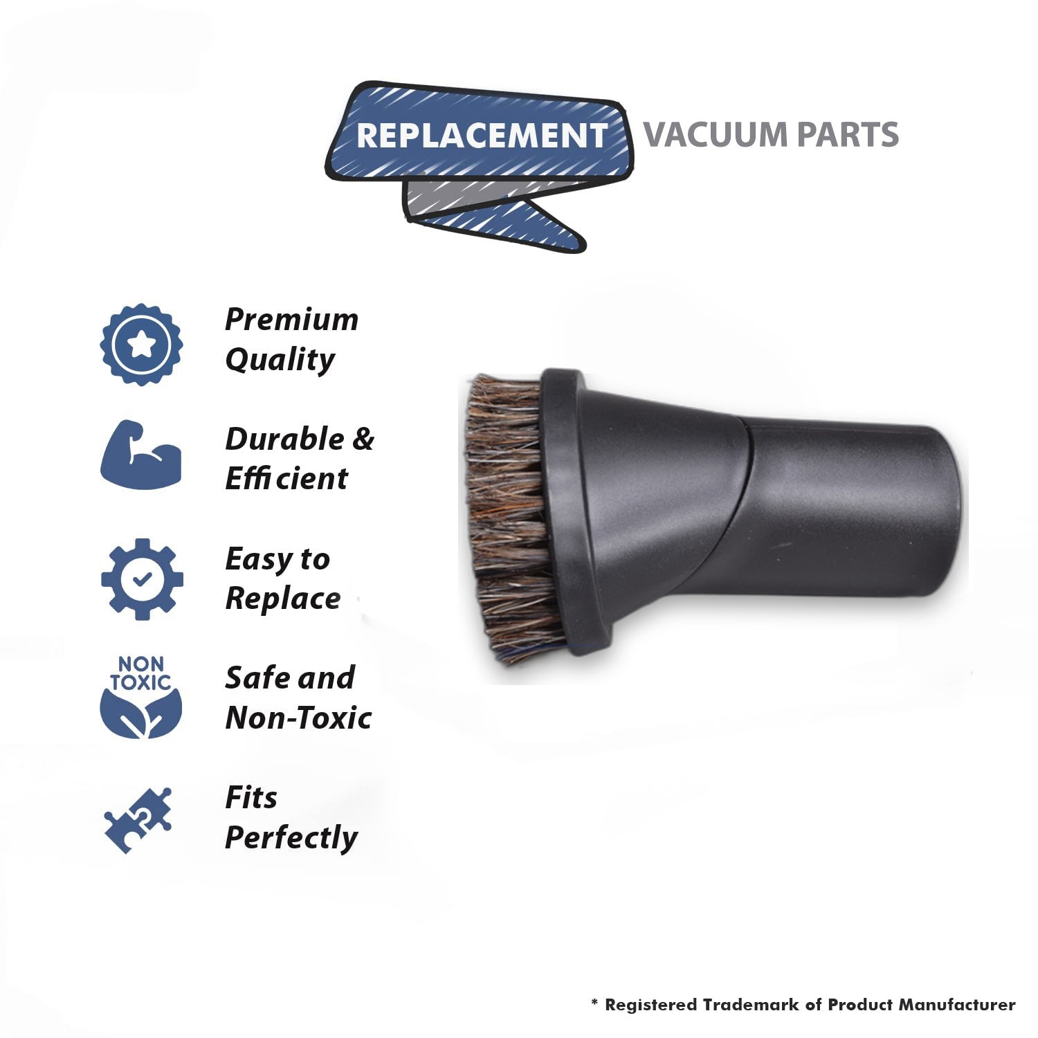 Topvacuumparts Replacement Part For Miele Canister Vacuum Cleaner Dust Brush Attachment # compare to part 32-1617-62