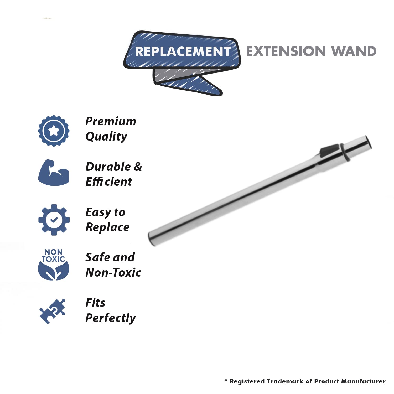 Topvacuumparts Replacment part for 1 1/4 inch 32mm Chrome Telescopic Hose Metal Vacuum Wands Hose  1.25inch Extension #Compare to part 32-1914-05