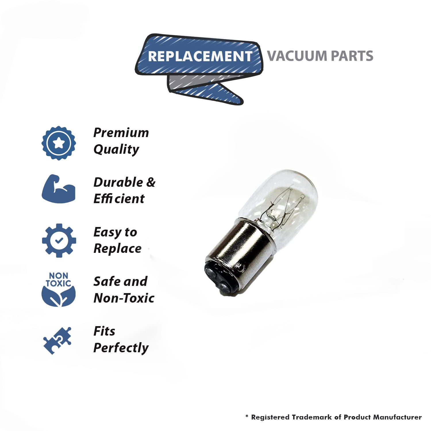 Topvacuumparts Replacement Part For Eureka 1756A Vacuum Cleaner 15 Watt, 120 Volts Bulb # Compare to part 32-7605-07