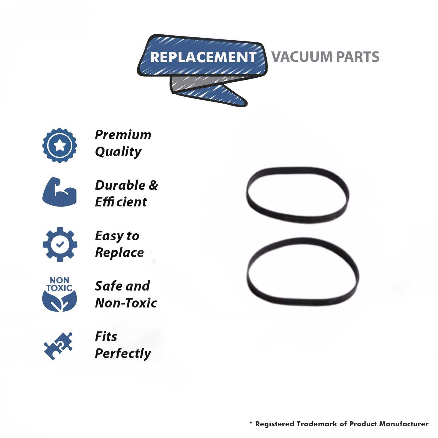 Topvacuumparts Replacement Part for Bissell Style 7,9,10,12,14 Drive Belt for 62211, 62X5, 58F8 Vac Models # Compare to Part 32074