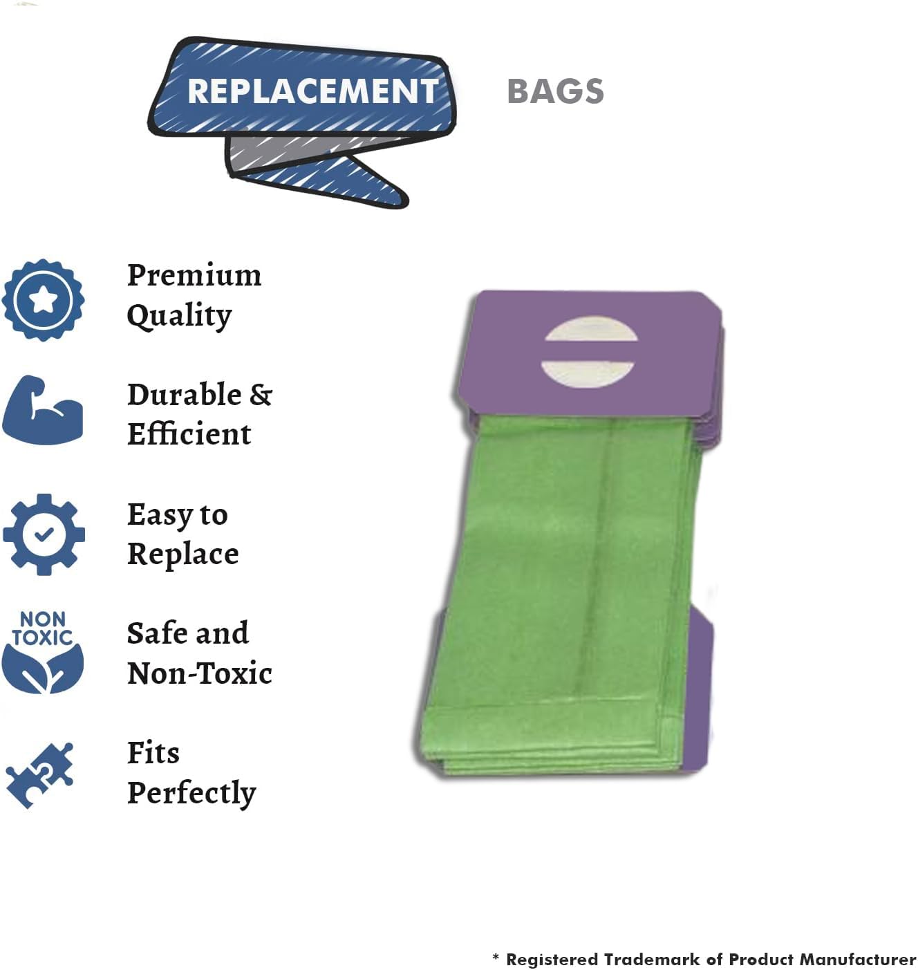 Topvacuumparts Replacement Part For Proteam Proforce 1500 Hepa, 1500Xp Hepa, 1200Xp Hepa, Procare 15 and Procare 151Xp Vacuum Bags # Part 103483