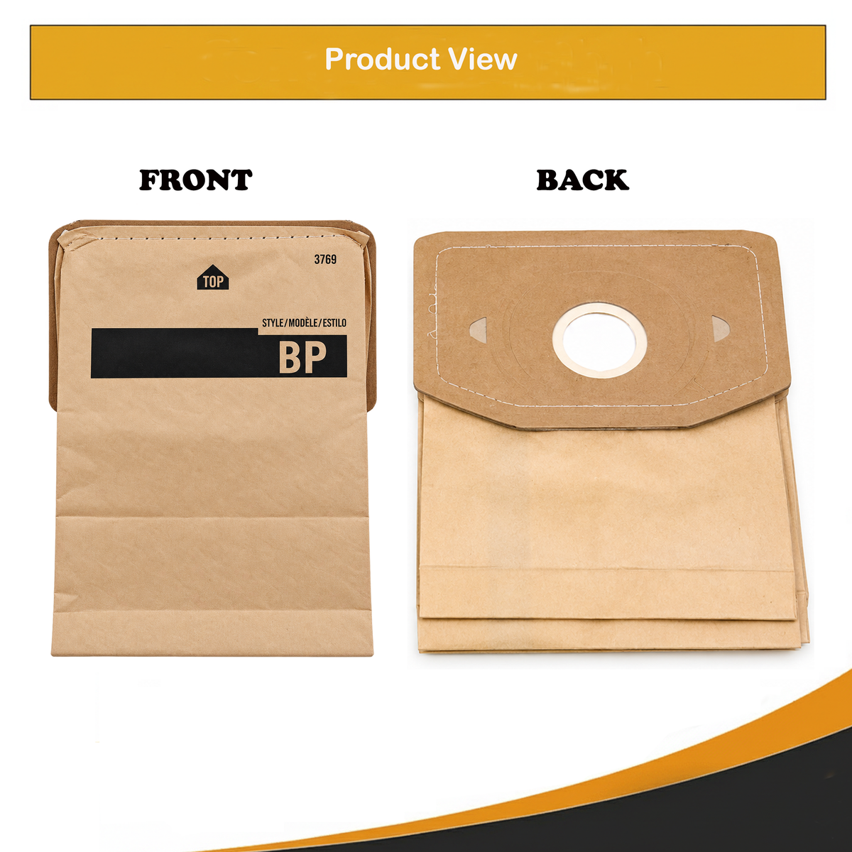 Topvacuumparts For Sanitaire Transport Backpack SC580A Replacement Vacuum Bags Style BP, 5 Pack, 3769