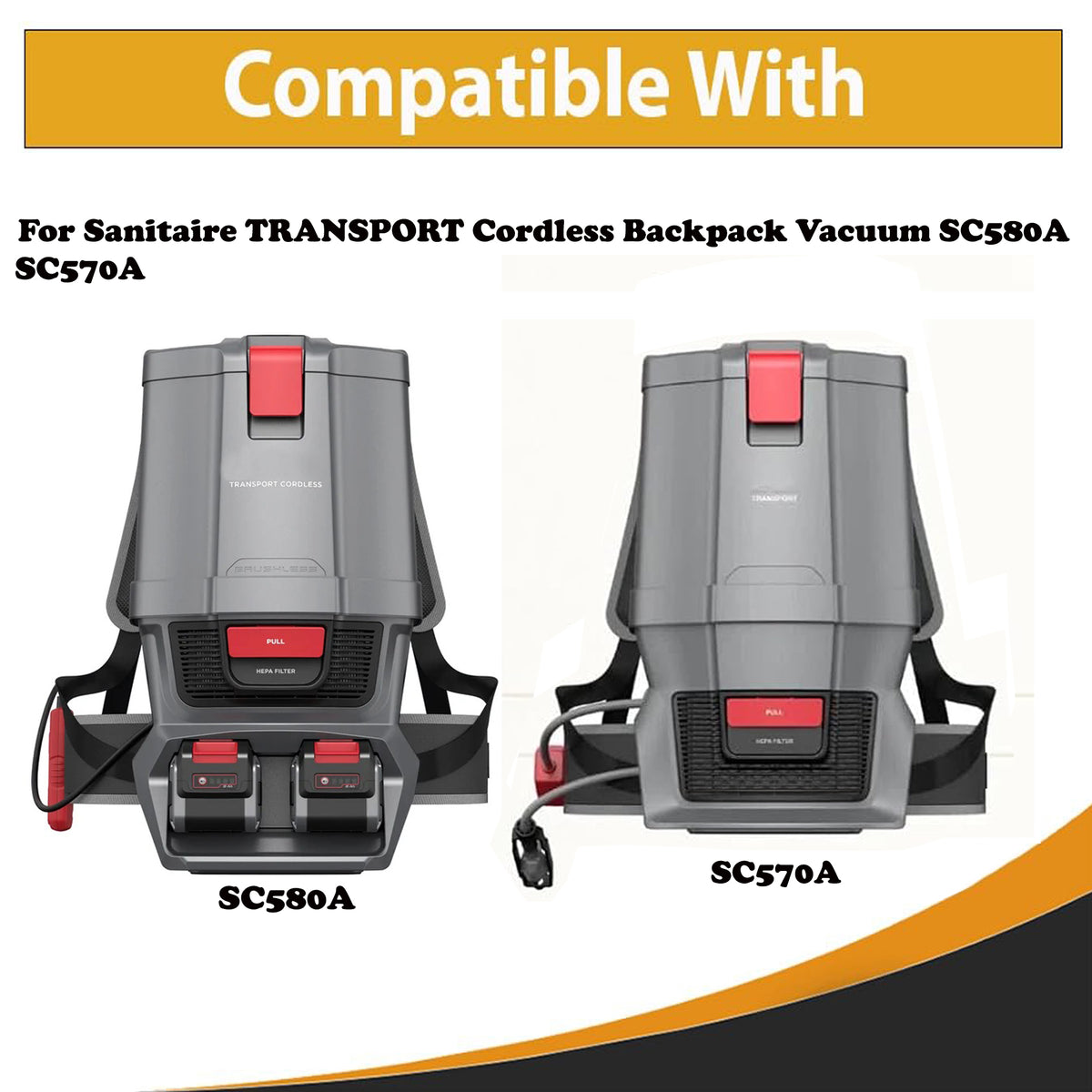 Topvacuumparts For Sanitaire Transport Backpack SC580A Replacement Vacuum Bags Style BP, 5 Pack, 3769