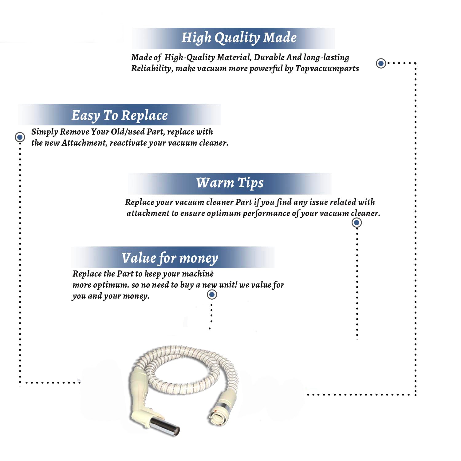 Topvacuumparts Replacement Part For Electrolux/Aerus 2100 Vacuum Cleaner Hose Assembly
