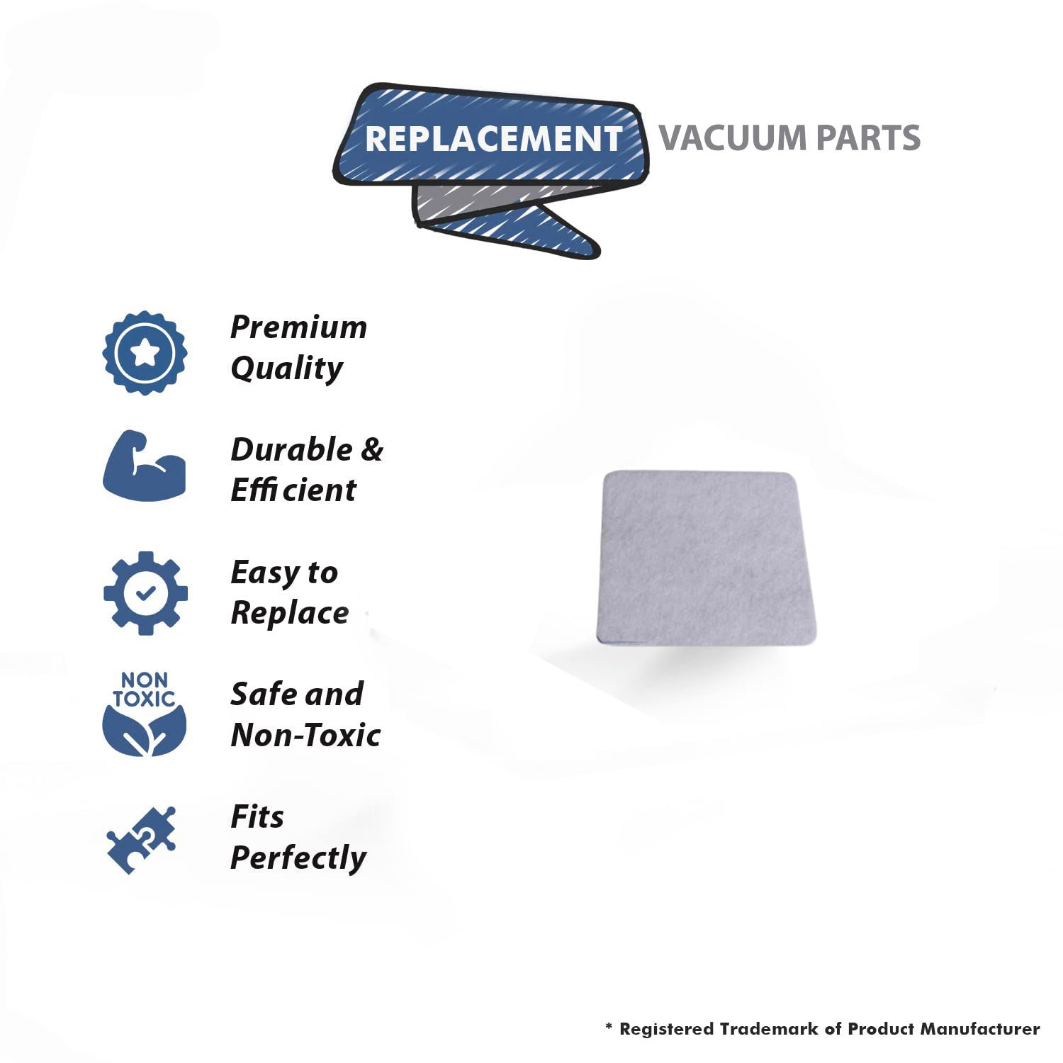 Topvacuumparts Replacement For Hoover S3273 Canister Vacuum Cleaner Dimension Flat Filter # Compare to Part 38765006
