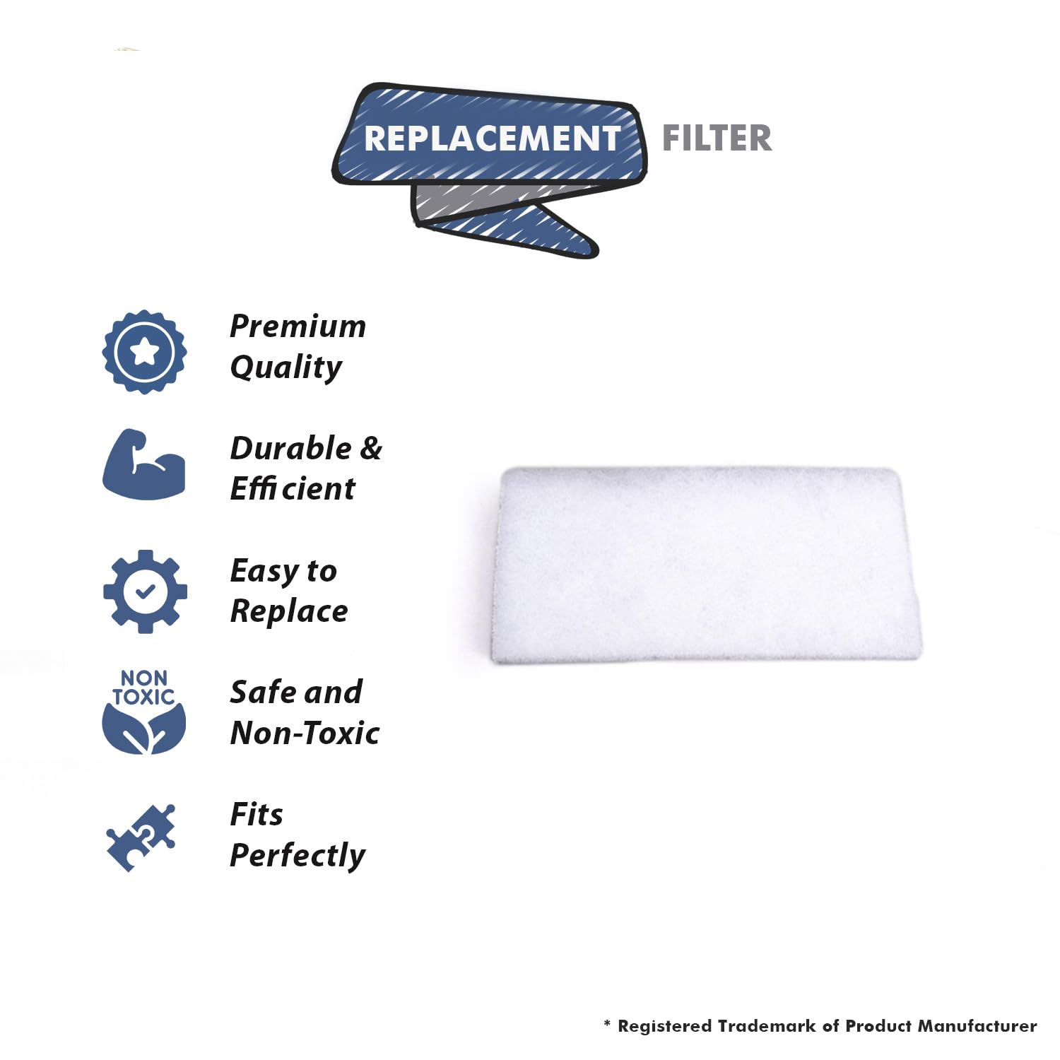 Topvacuumparts Replacement For Hoover U5432, U5433, U5434 Vacuum Cleaner WindTunnel Single Layer Final Filter # part 38766011, 40110004, 471119