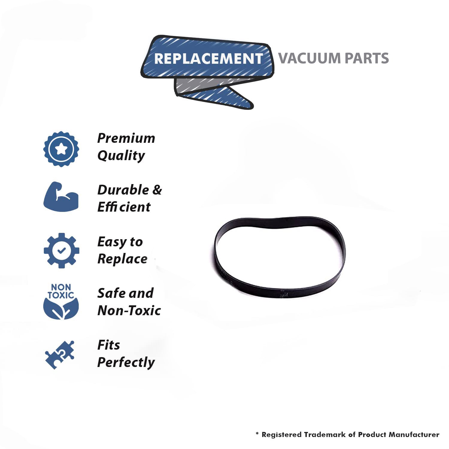 Topvacuumparts Replacement Part For Royal Style 12 Platinum Force Upright Vacuum Belts (8 Belts) # compare to part 3910355001