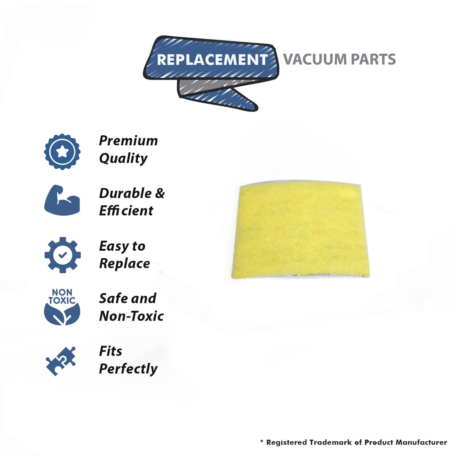 Topvacuumparts Replacement for Eureka Sanitaire Secondary filter Works With 4351, 5100 series # Compare to Part 39334