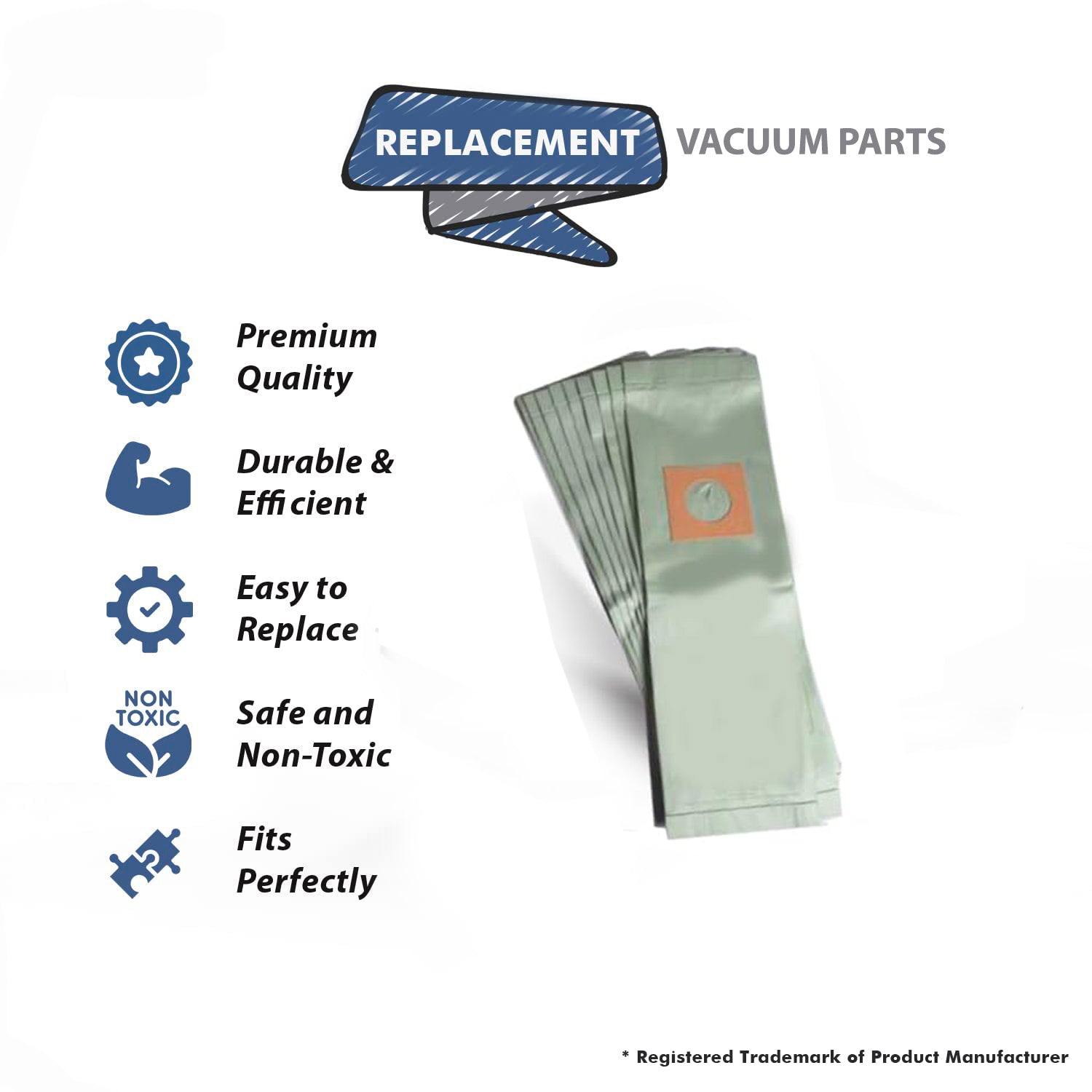 Topvacuumparts Replacement Part For Hoover Vacuum Cleaner Type A 9 Paper Bags # Compare to Part 4010221A