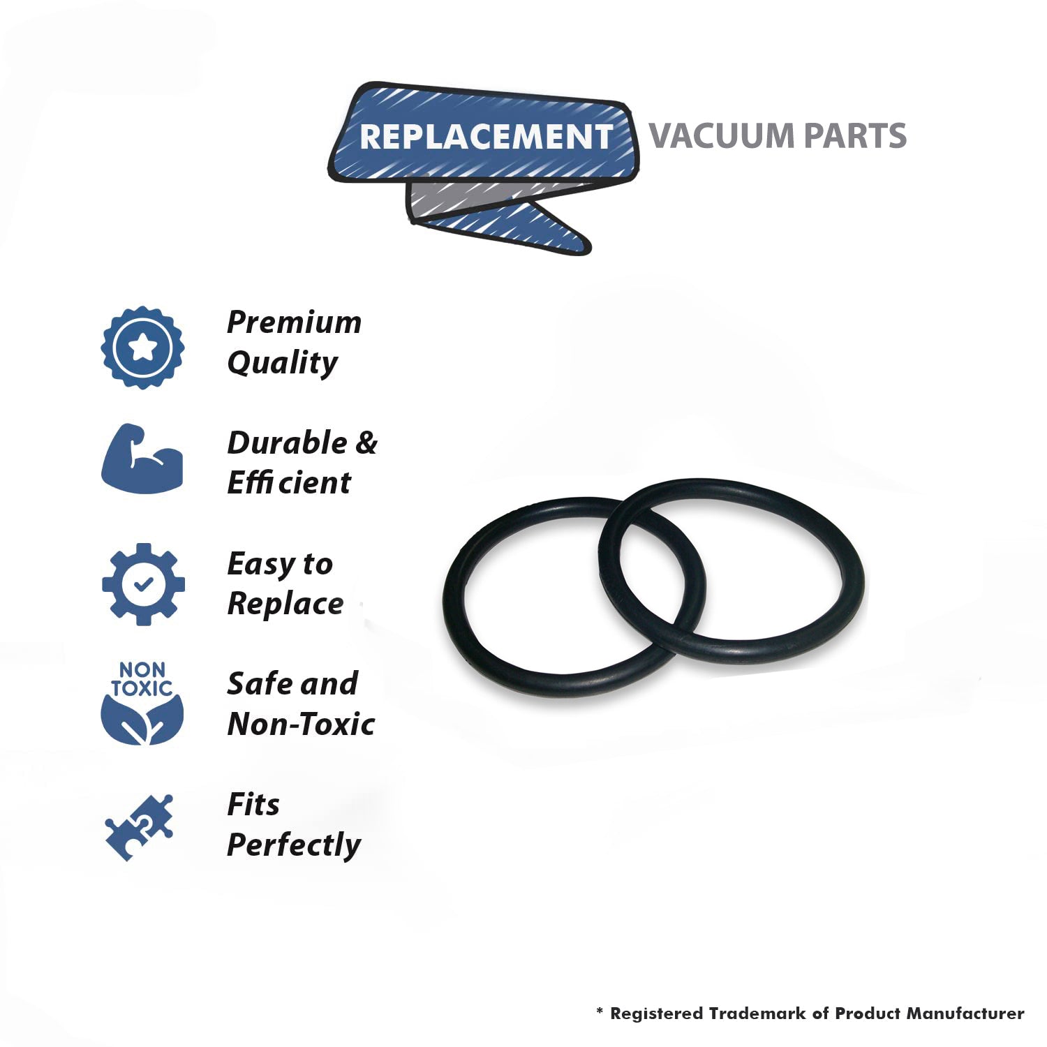 Topvacuumparts Replacement Vacuum Round Belts for Hoover Convertible Upright Vacuum Cleaner, Replace Part # 049258AG 40201048