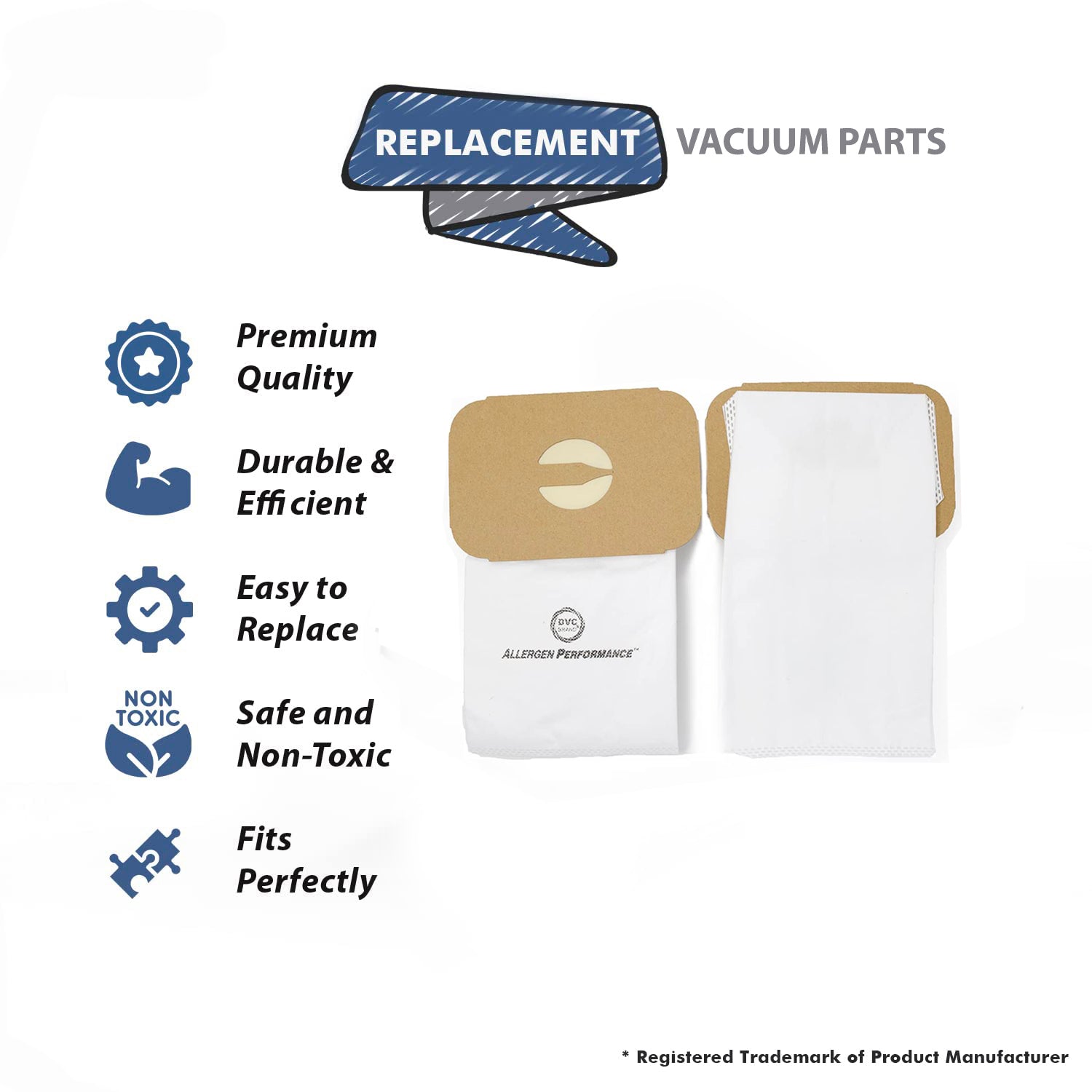 Topvacuumparts Replacement Part For Style C, electrolux Vacuum Cleaner Synthetic Paper Bags 6pk # compare to part 405150