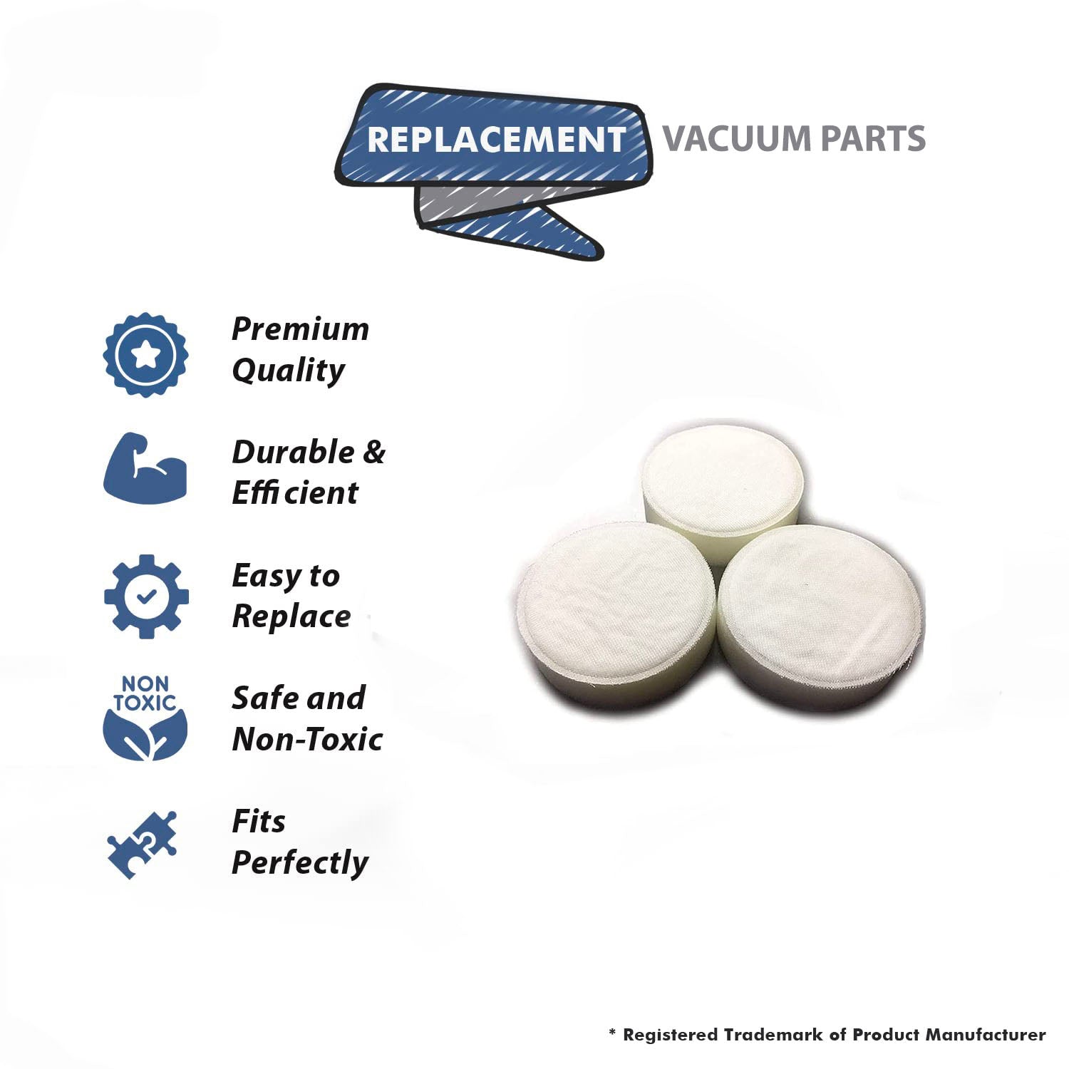 Topvacuumparts Replacement Part For Hoover DVC Linx Vacuum Cleaner Filter 3Pk # compare to part 413506