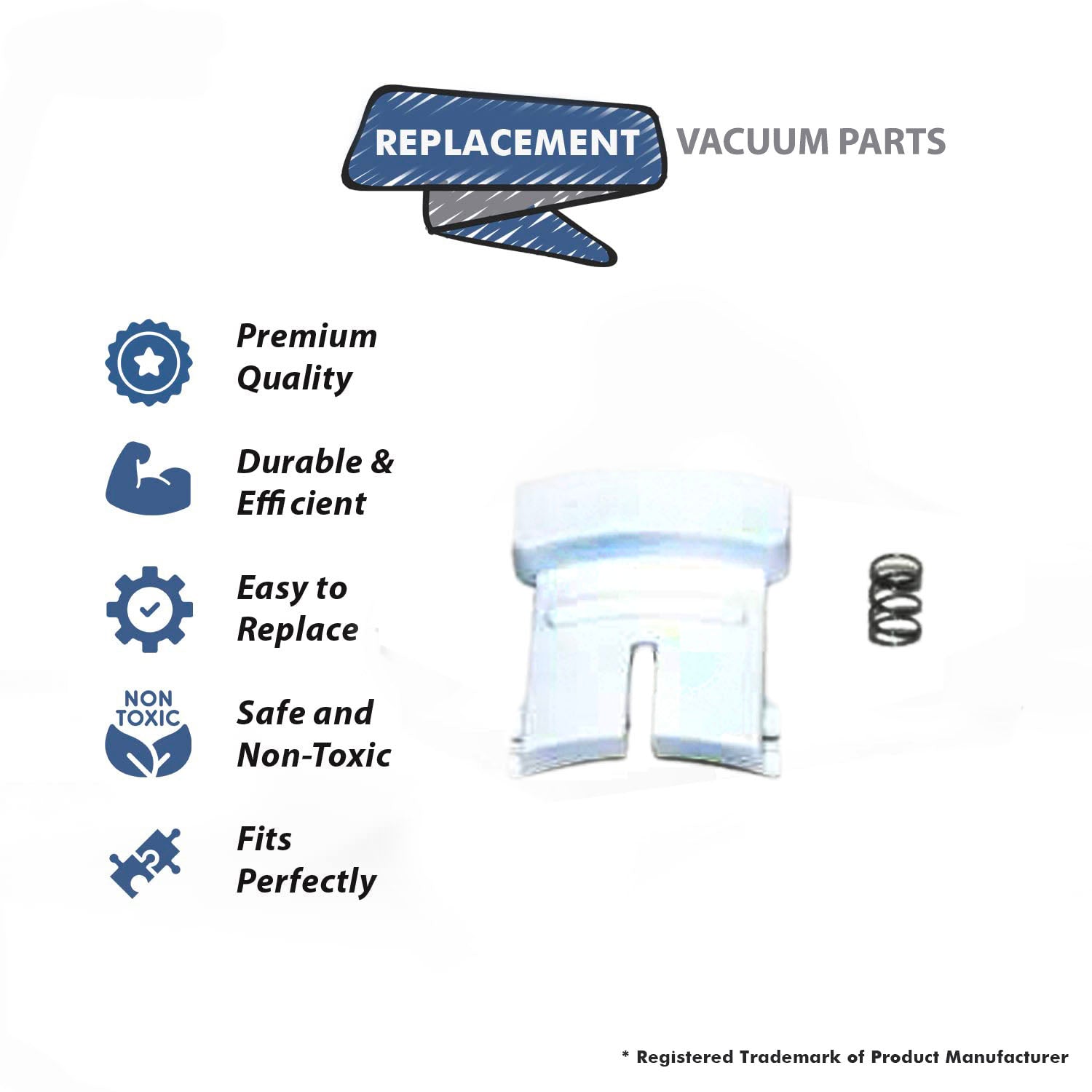 Topvacuumparts Replacement For Oreck BK51703 Vacuum Snap fit Tool Button Latch # Compare to Part 430000641