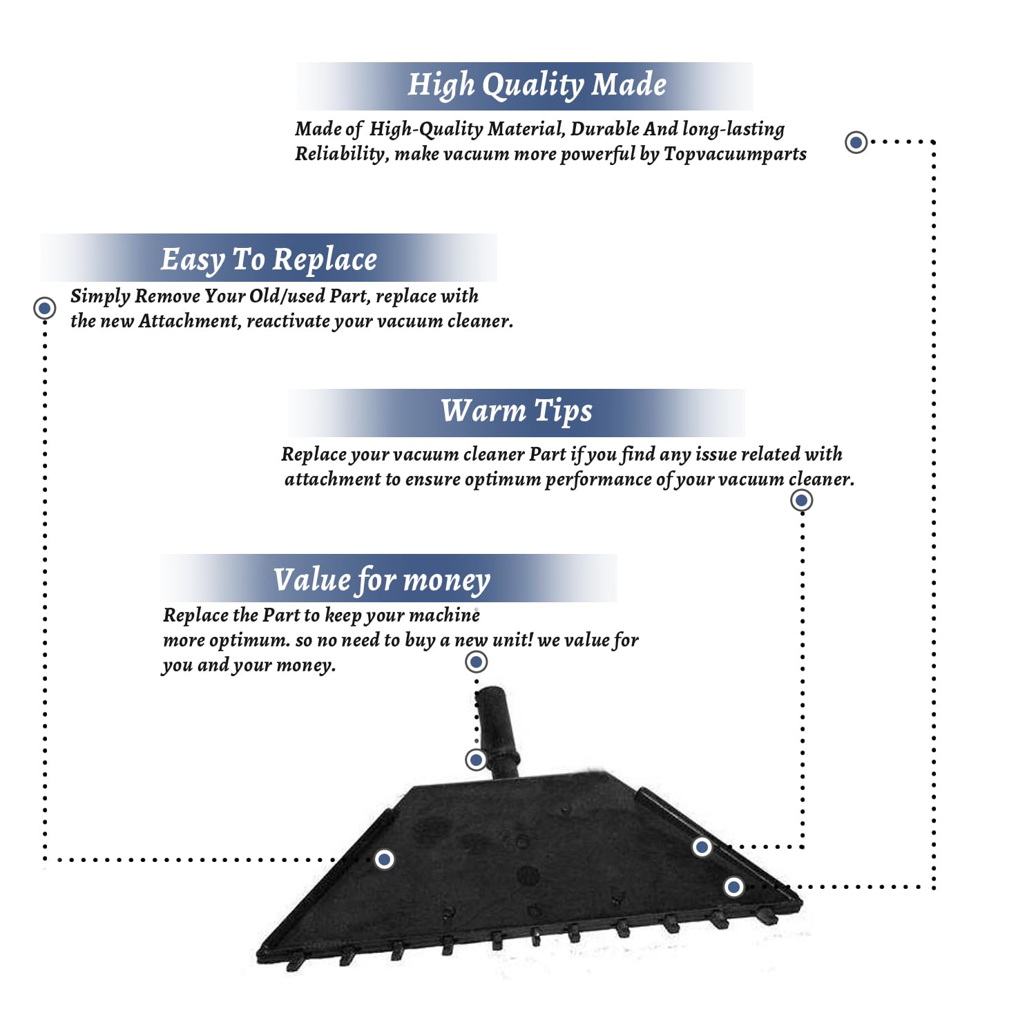 Topvacuumparts Replacement Part For Hoover SteamVac FH50021, F5809 Vacuum Cleaner Distributor Assy # compare to part 43411006