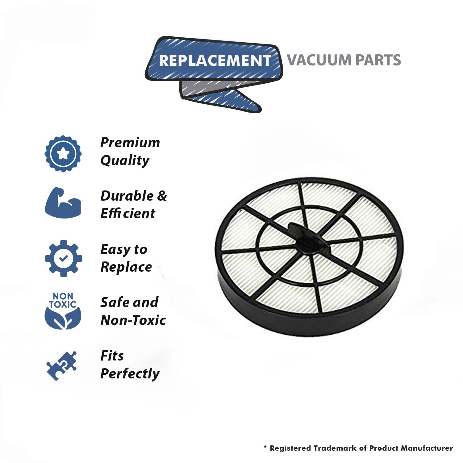 Topvacuumparts Replacement Part For Dirt Devil, F49, SD40030 Canister Vacuum Cleaner Exhaust Filter # compare to part 440001035