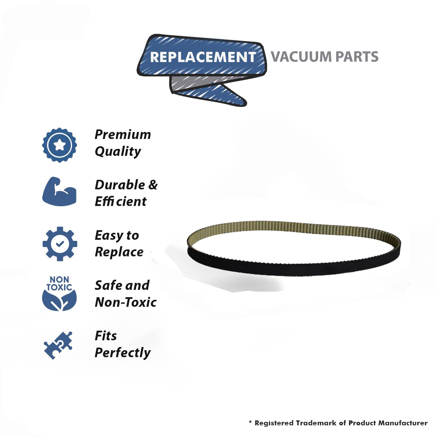 Topvacuumparts Replacement Part For Hoover CH50100 Insight Commercial Vacuum Single Motor Geared Belt # Compare to part 440002407