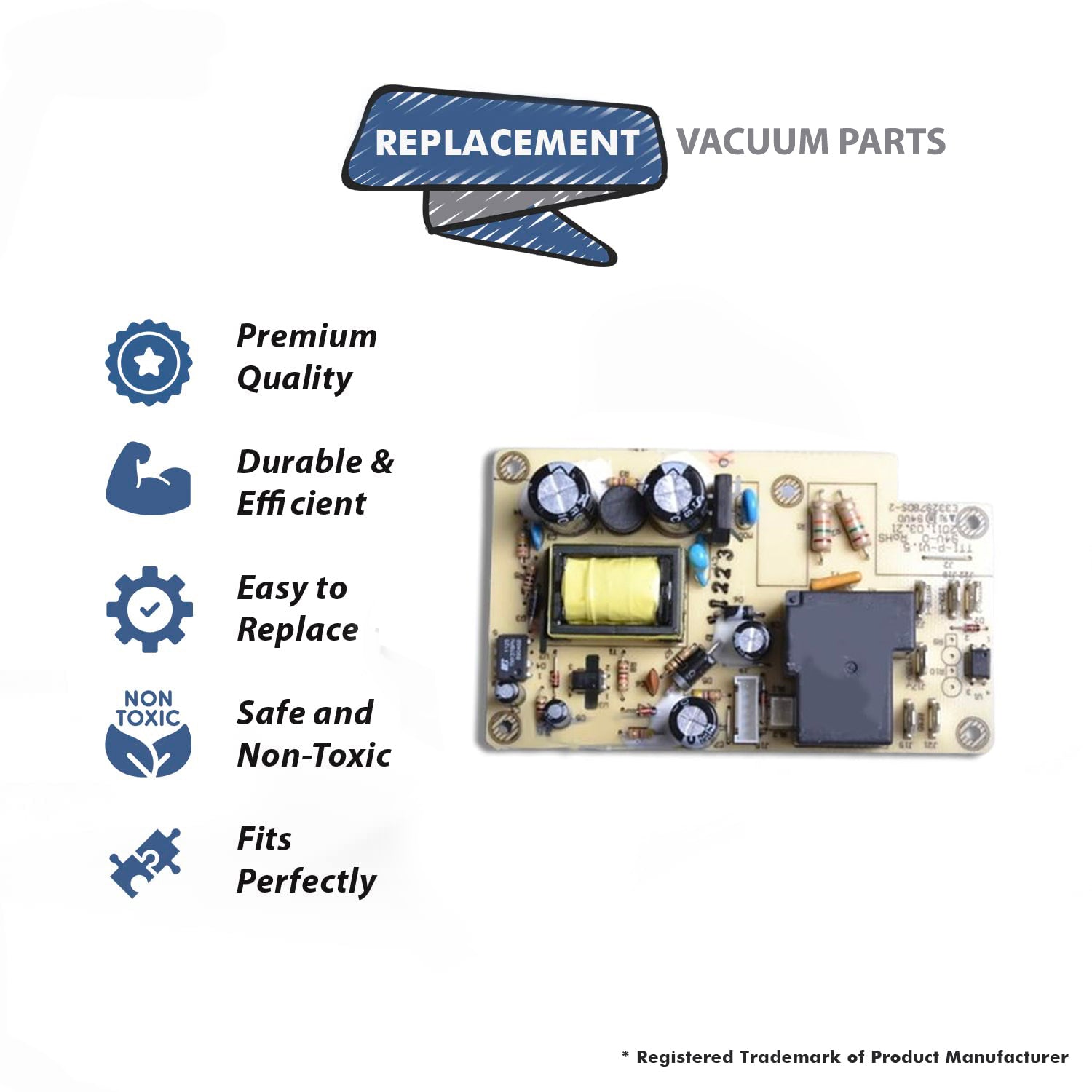 Topvacuumparts Replacement Part For Hoover CH50100, CH50102 Vacuum Cleaner Power PC Board # compare to part 440002419