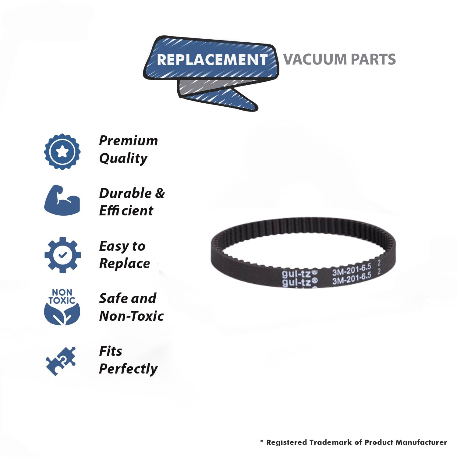 Topvacuumparts Replacement Part for Hoover UH72450/UH72420/UH72422/UH72425 Upright Vacuum Cleaner Geared Belt # Compare to Part 440004214