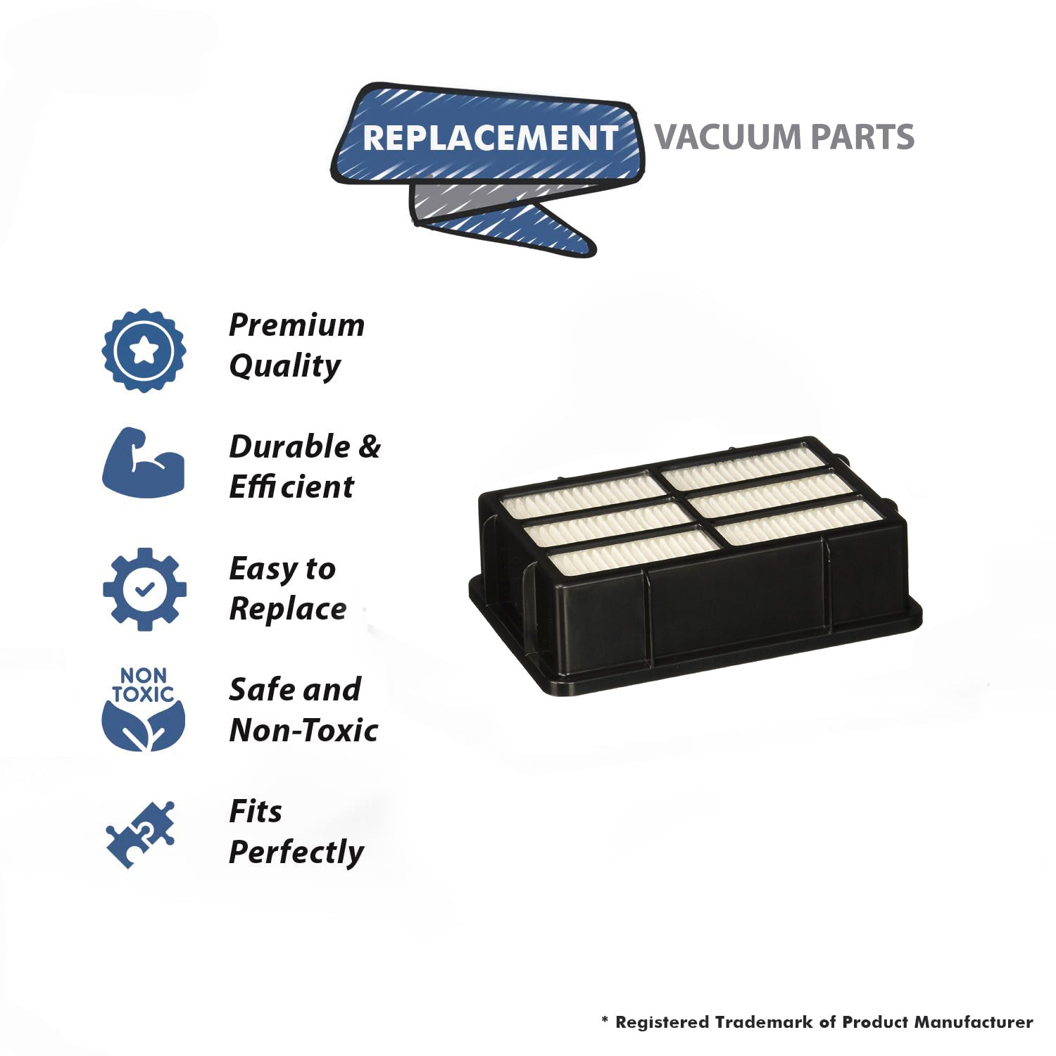 Topvacuumparts Replacement Part For Hoover UH72003 Wind Tunnel Vacuum Cleaner Exhaust Filter # compare to part 440005116