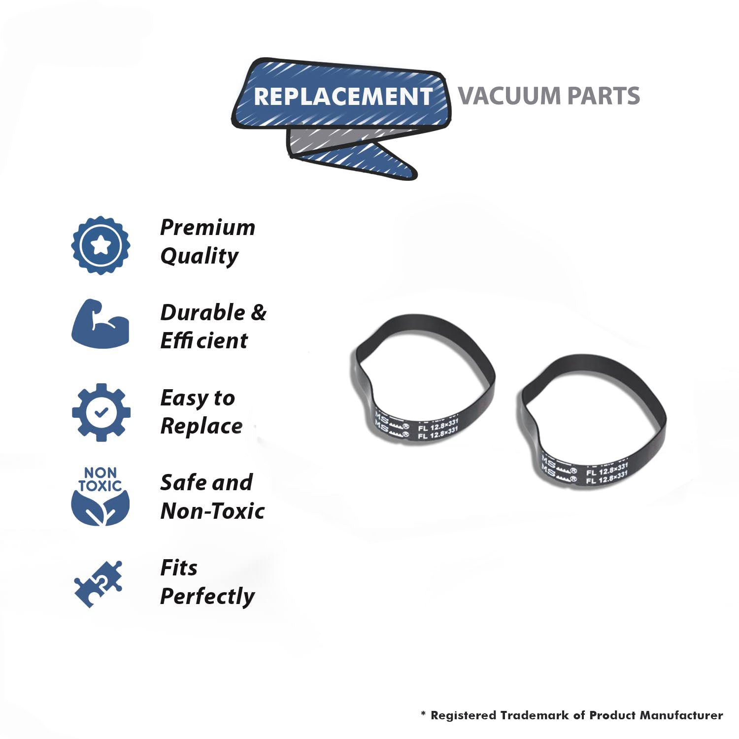 Topvacuumparts Replacement Part For Hoover Power Path Pro Carpet Extractor Belts 2 Pack # compare to part 440006155