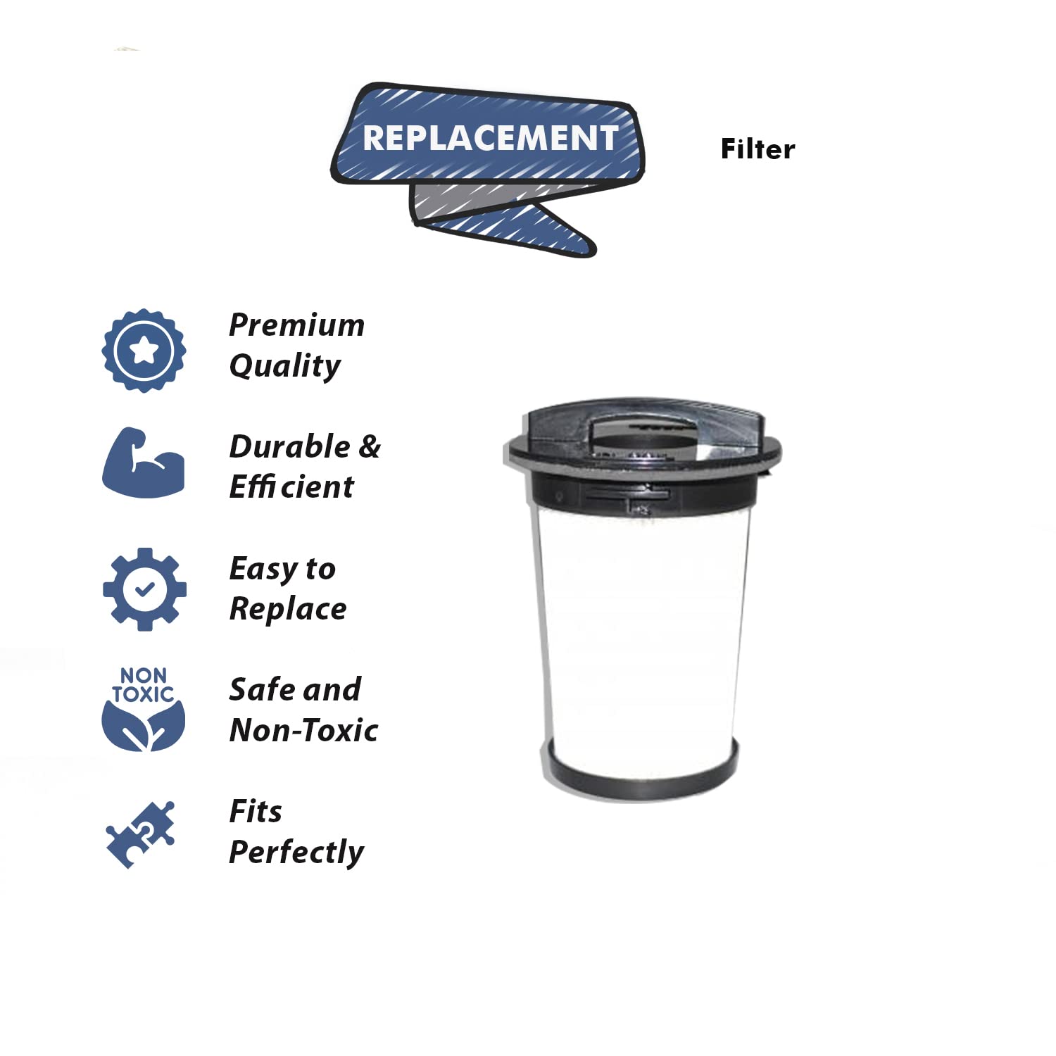 Topvacuumparts Replacement Part For Royal SD40120 Canister F-95 Vacuum Cleaner Hepa Filter # compare to part 440008258