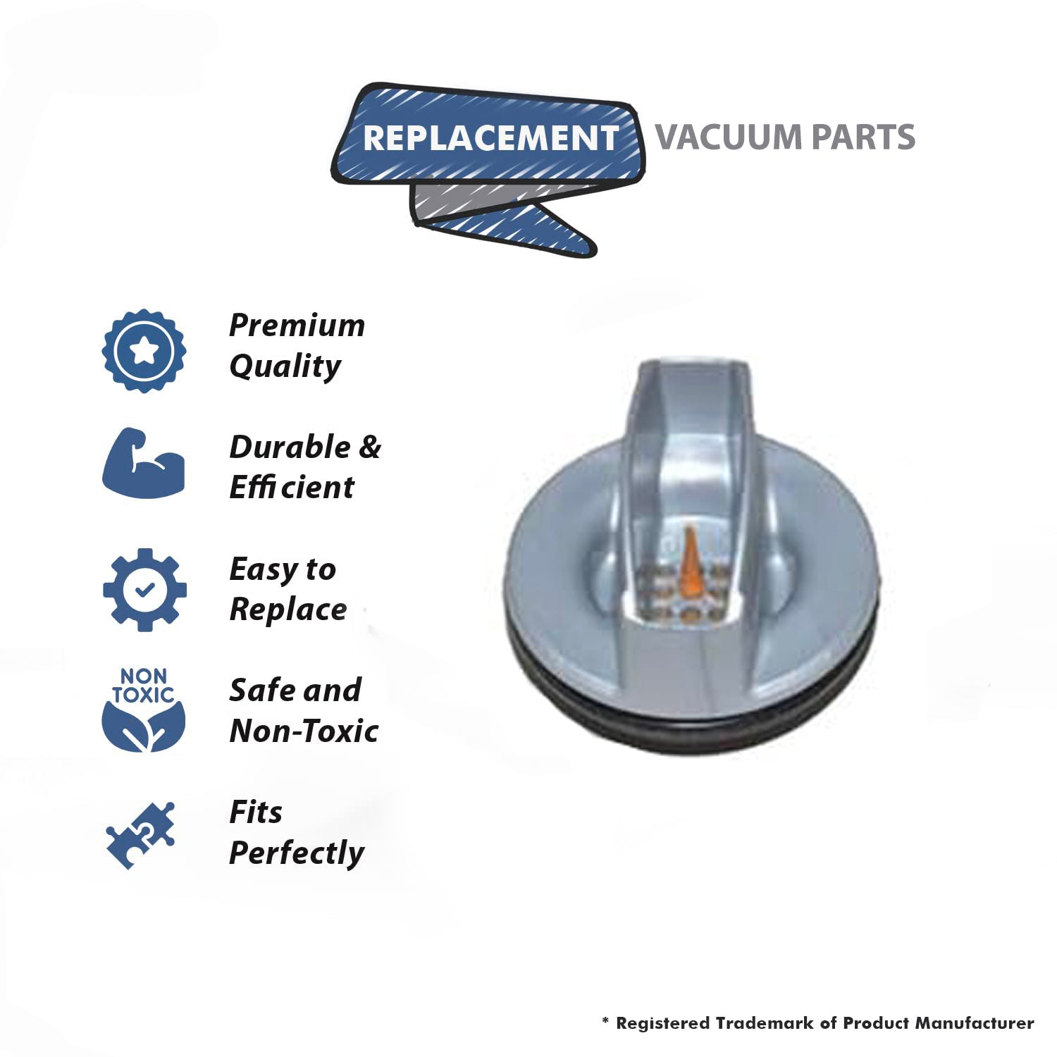 Topvacuumparts Replacement For Hoover FH68000, FH68010, FH68020 Water Tank Cap for Power Scrub XL # Compare to Part 440015235
