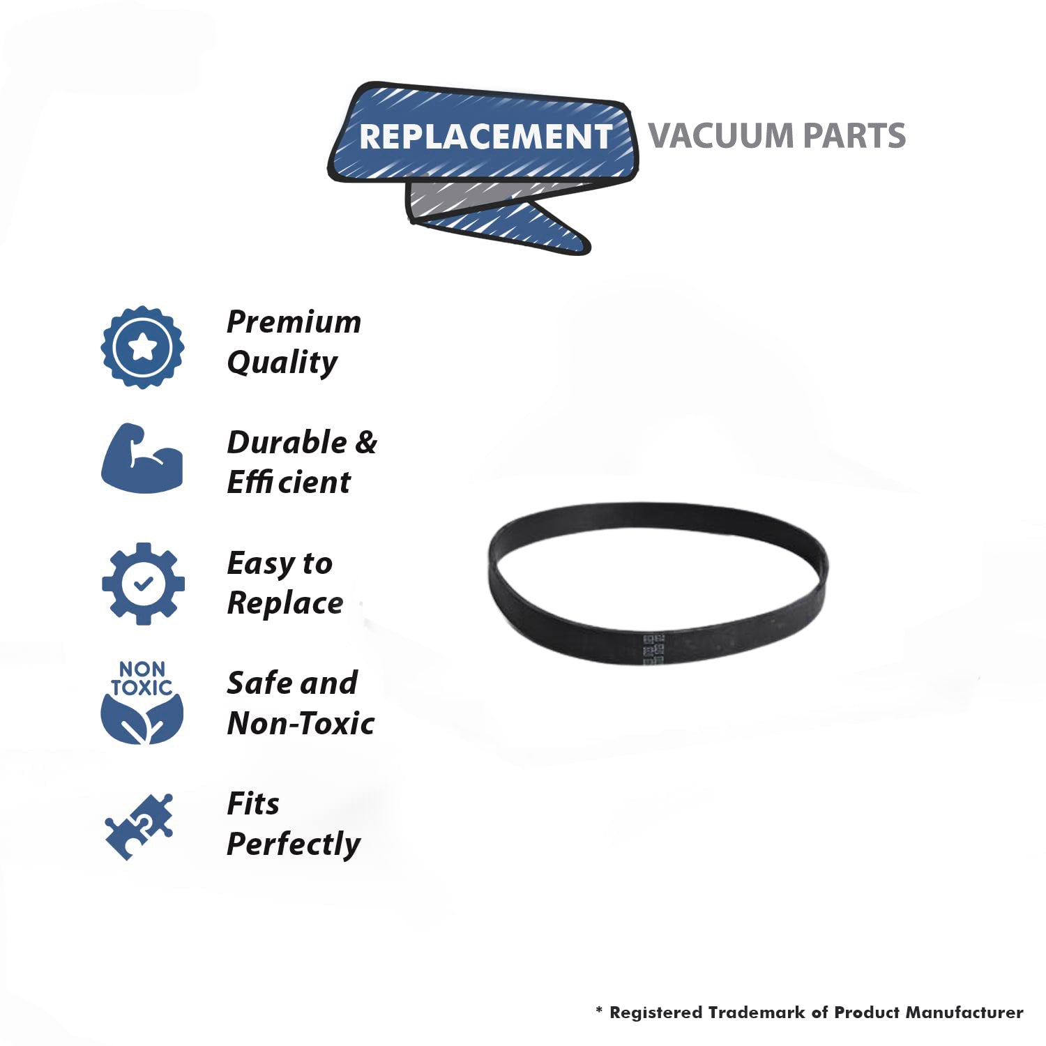 Topvacuumparts Replacement Part For Royal RY-5300, Style 16 Vacuum Flat Belt 3Pk # compare to part 4400F13348