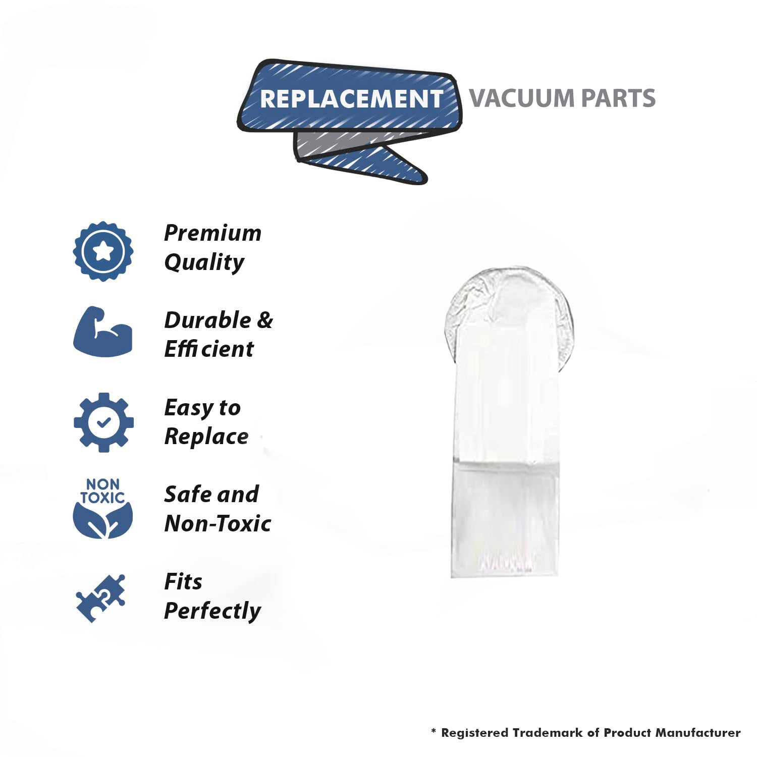 Topvacuumparts Replacement Part For Proteam Vacuum Cleaner Qtrvac 6QT Bkpck ML Paper Bags 10PK # compare to part 450227