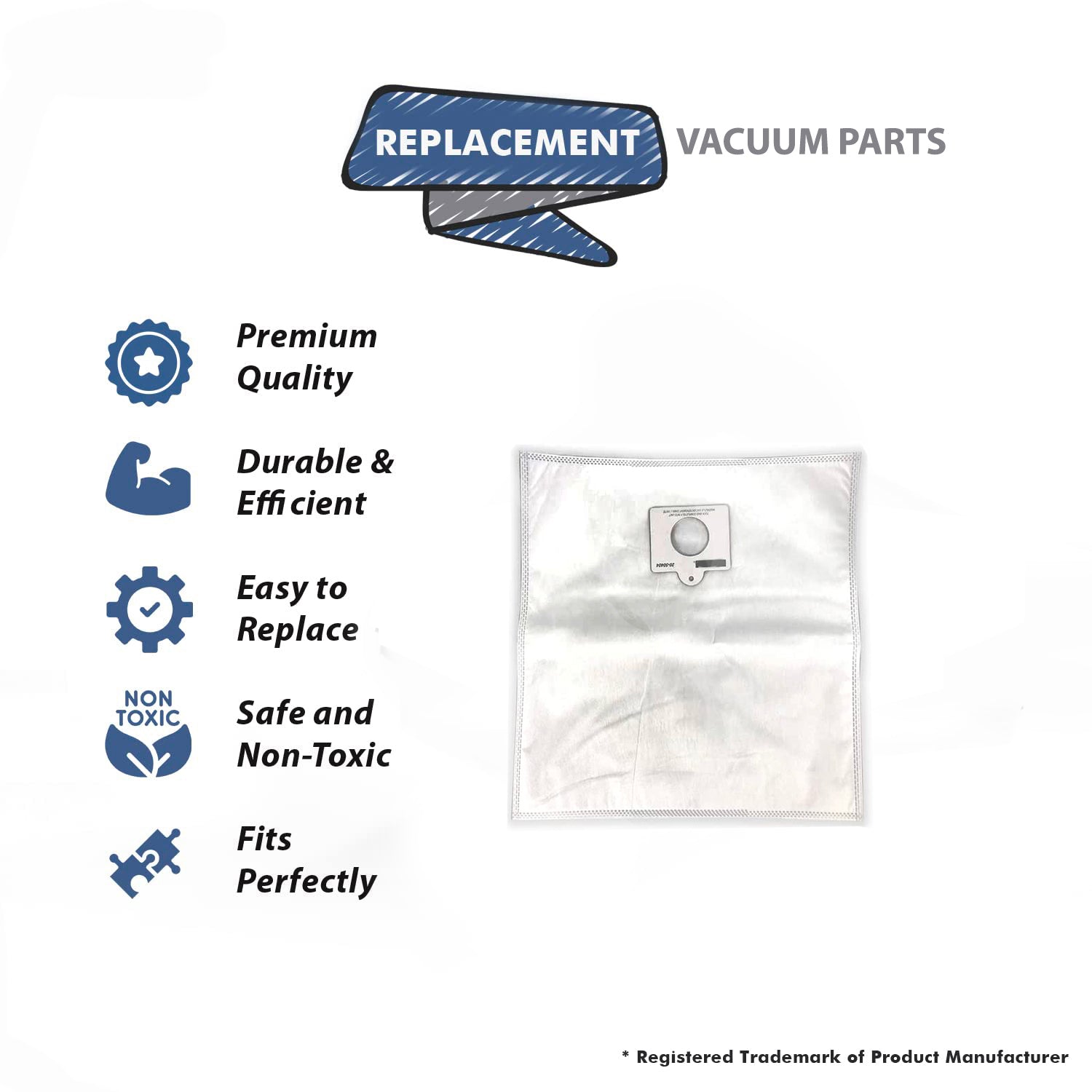 Topvacuumparts  Replacement For Kenmore DVC 116.22812203 Vacuum Cleaner Paper Bags 3Pk # Compare to part 464724