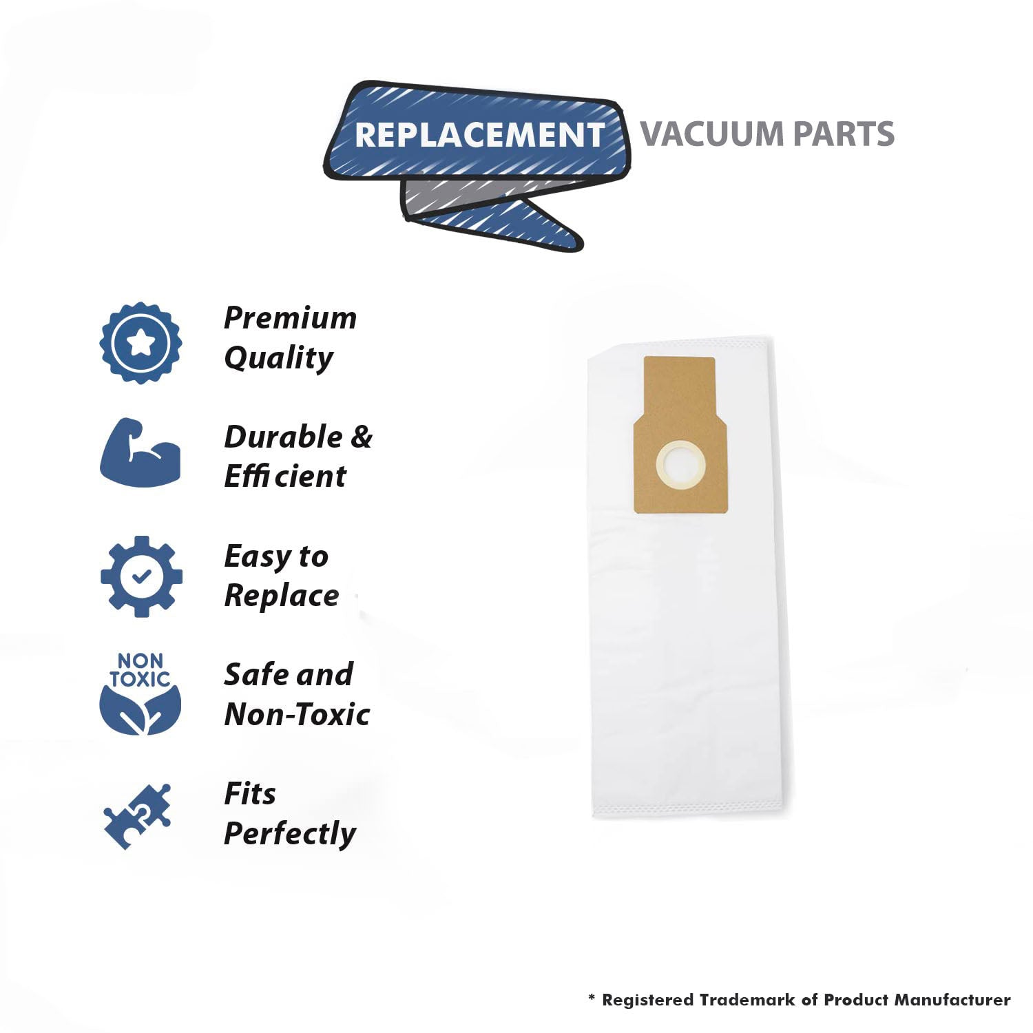 Topvacuumparts DVC 50688, 50690 Vacuum Cleaner Type O Paper Bags (1Pk 3 Bags) # compare to part 464732
