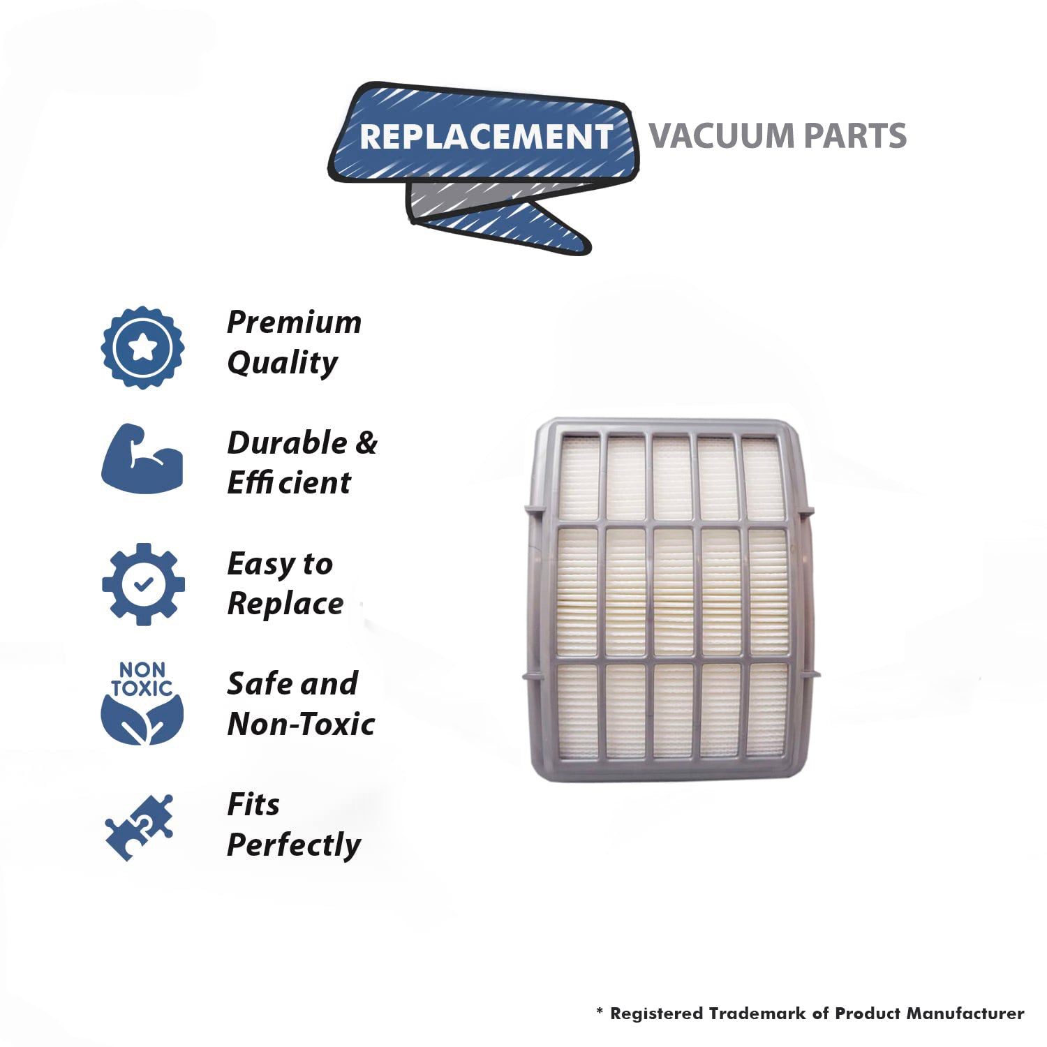Topvacuumparts  Replacement For Euro Pro DVC NV350, NV351, NV352 Vacuum Cleaner Hepa Filter # compare to part 470801
