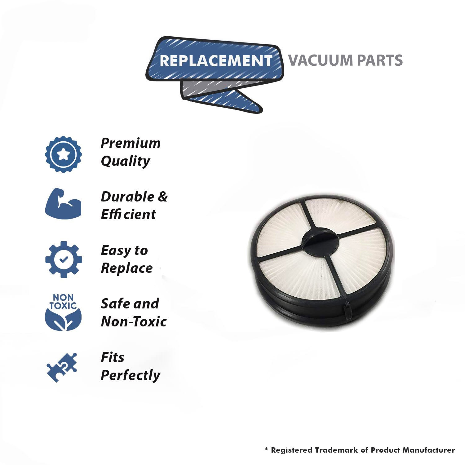 Topvacuumparts Replacement Part For Hoover DVC UH70400 Vacuum Cleaner Exhaust Hepa Filter 1pk # compare to part 470879