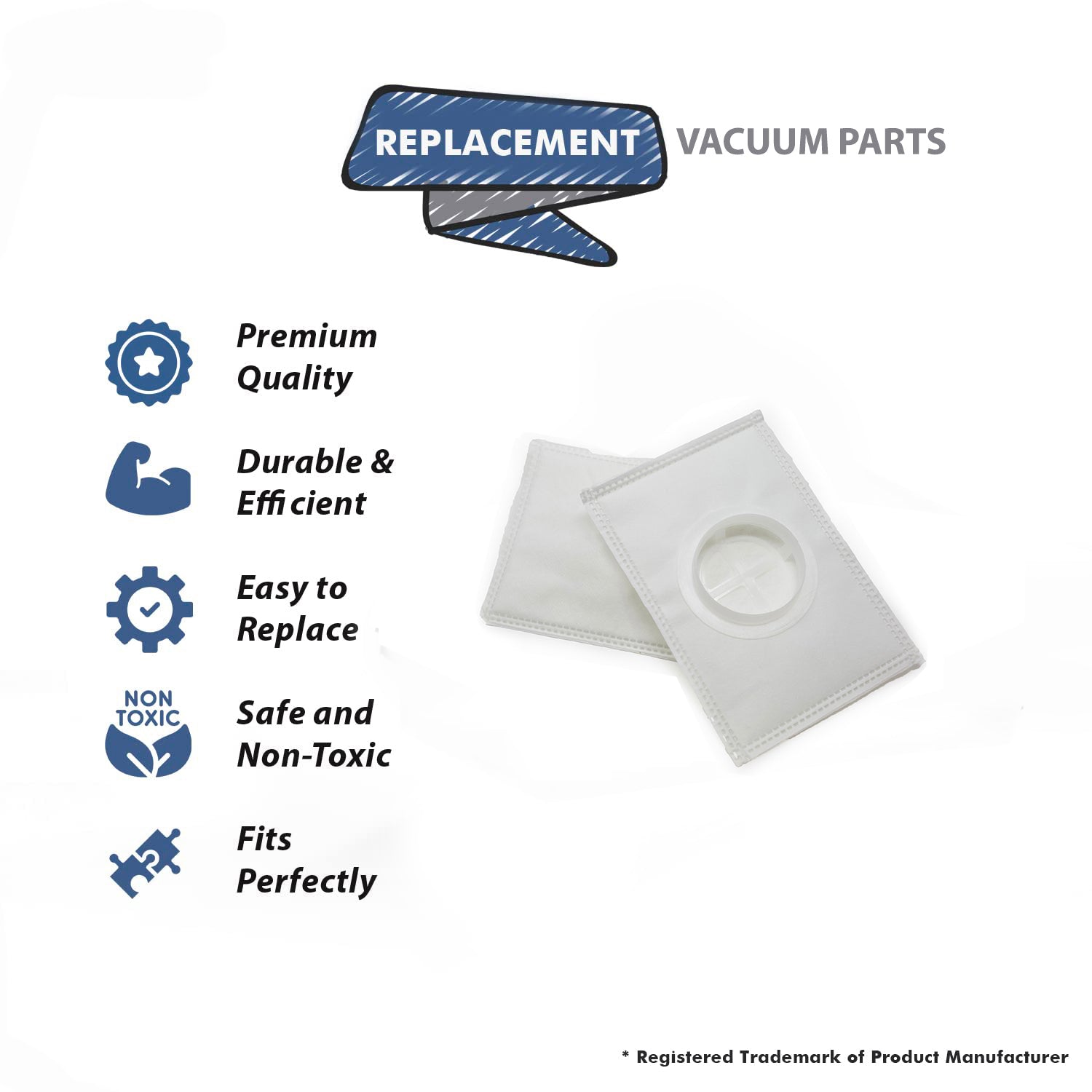 Topvacuumparts Replacement Part For Electrolux DVC 2100 AP Canister Vacuum Cleaner Filter 2pk # compare to part 470929