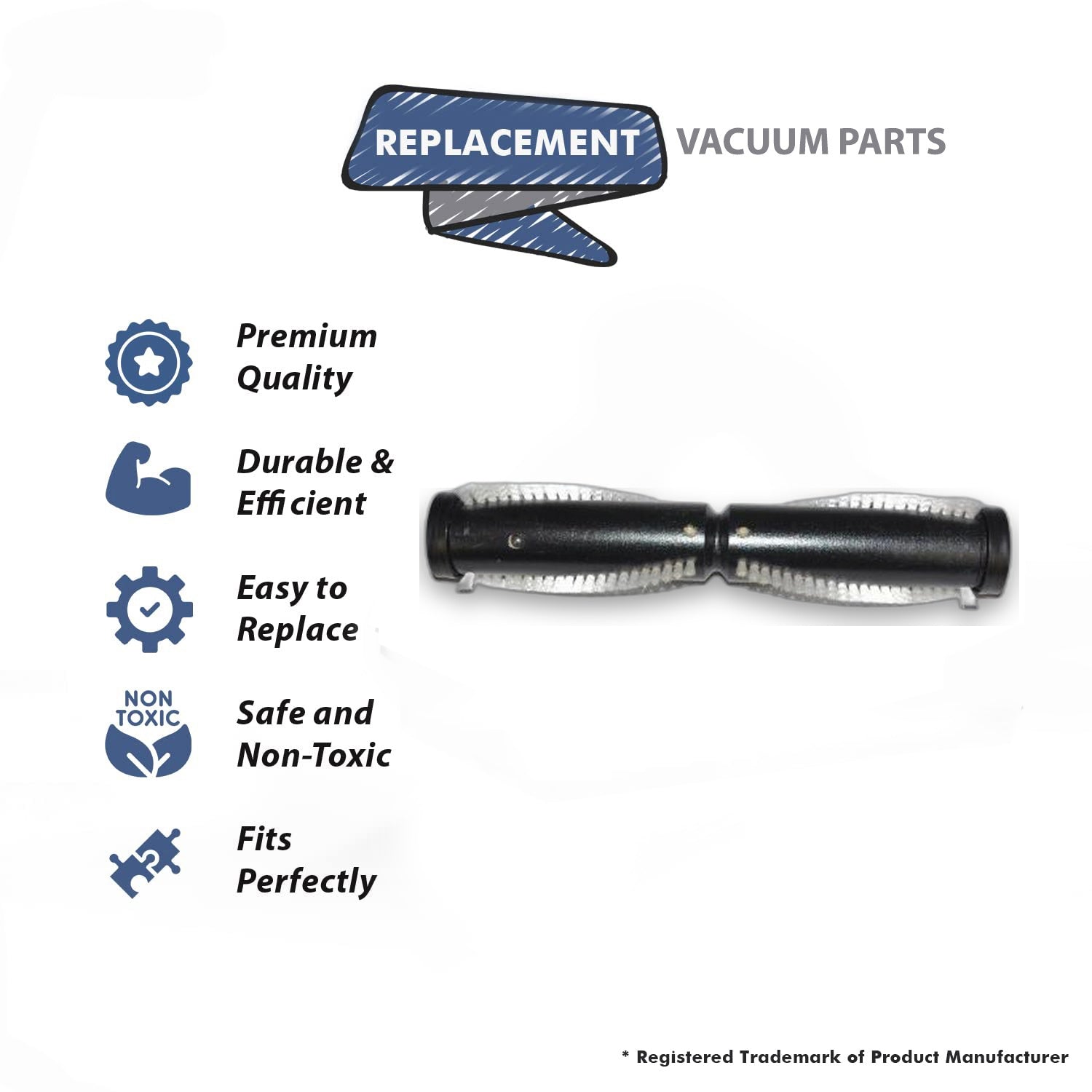 Topvacuumparts Replacement Part For Hoover Convertible Vacuum Cleaner Plastic End Caps Brushroll Assembly # compare to part 48414021