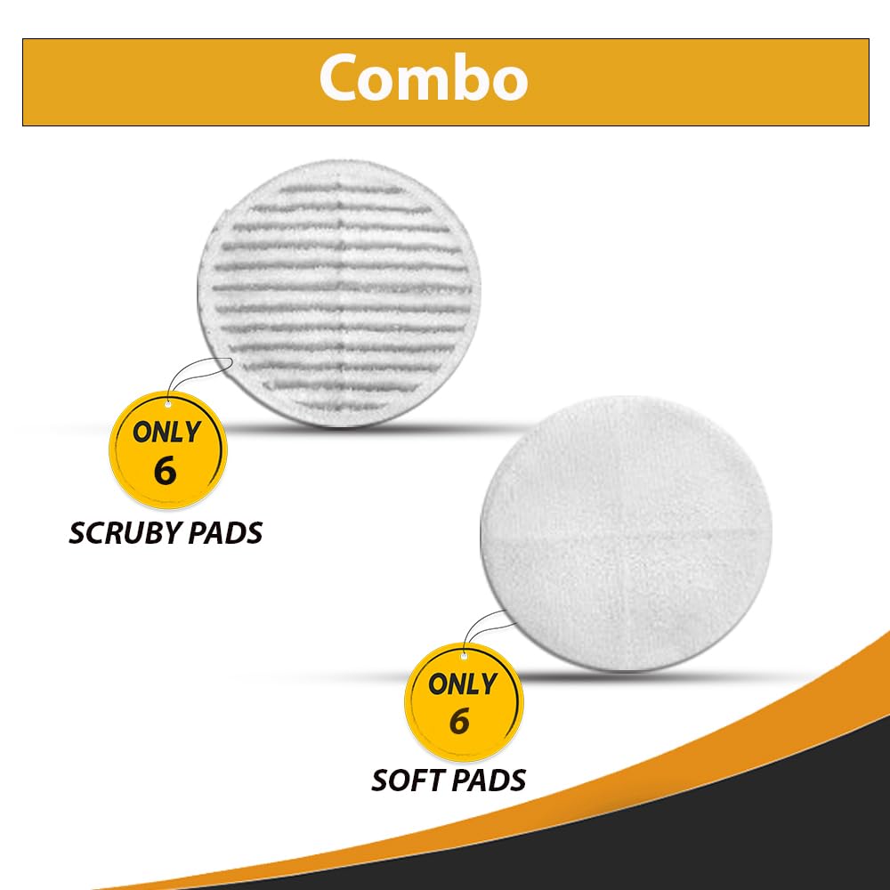 Topvacuumparts 12 Pack 23159 Mop Pads Compatible for Bissell 20399 23157 23159 Models Powered Hard Floor Mop, Compare to Part # 1611297 & 1611298