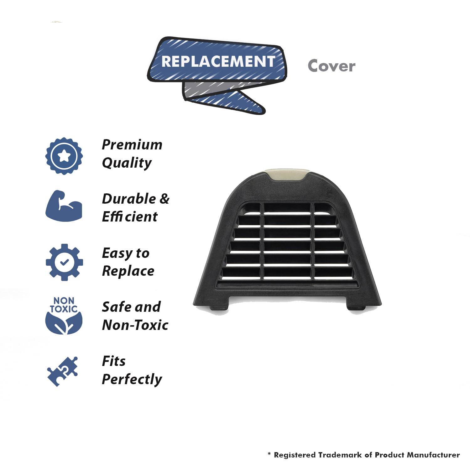 Topvacuumparts Replace Part For Euro Pro F281, IF282, IR141, IR142 Post-Motor Filter Cover # compare to part 518FFJ141